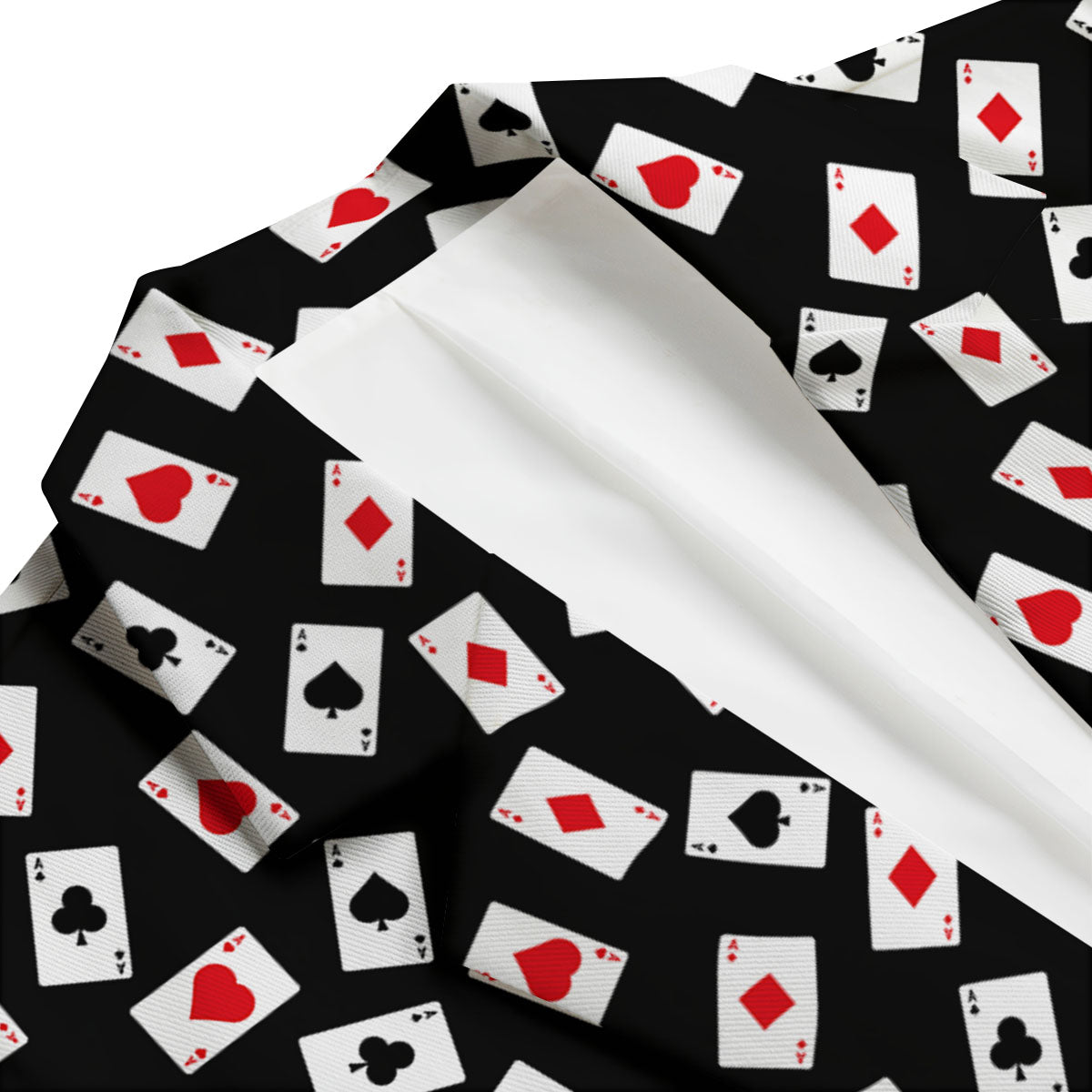 Casino Card Red And Black Print Pattern Men's Blazer-grizzshop