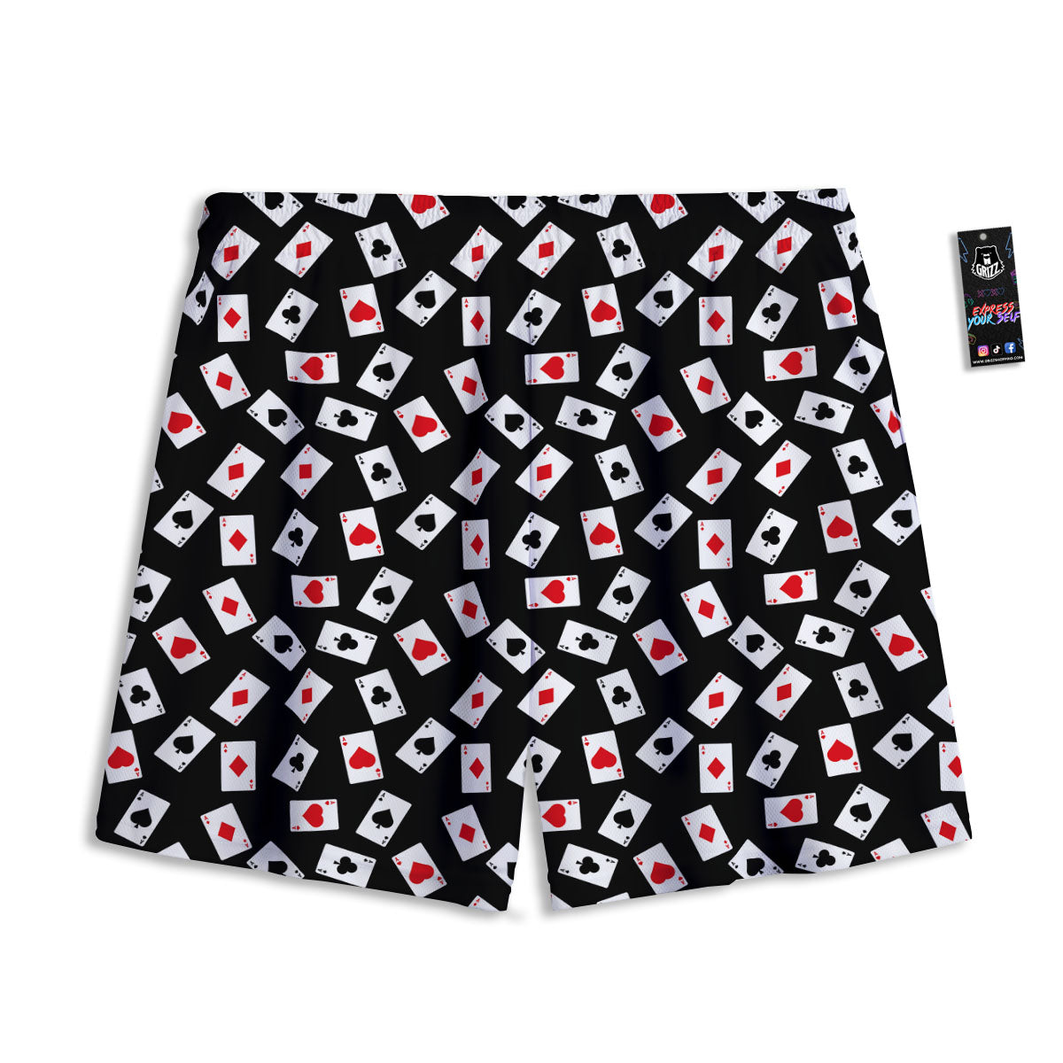 Dolphin And Waves Print Pattern Mesh Shorts