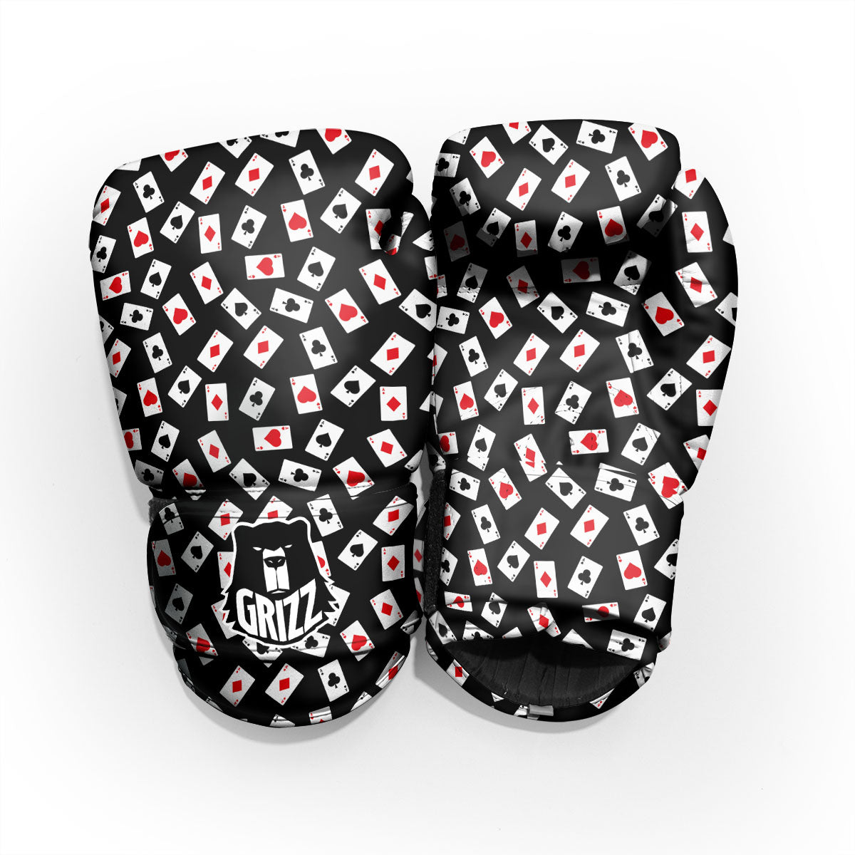 Casino Card Red And Black Print Pattern Pro Boxing Glove