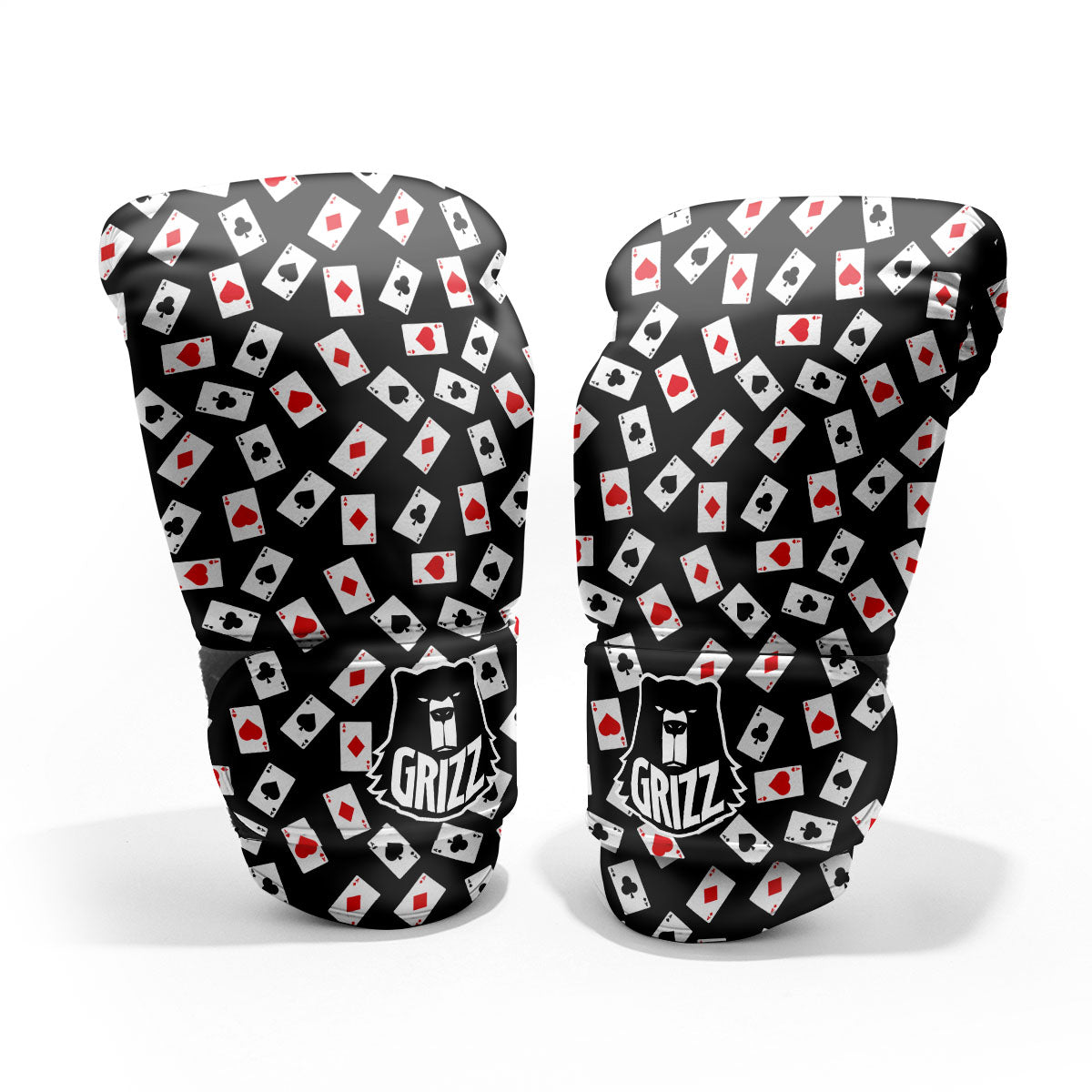 Casino Card Red And Black Print Pattern Pro Boxing Glove
