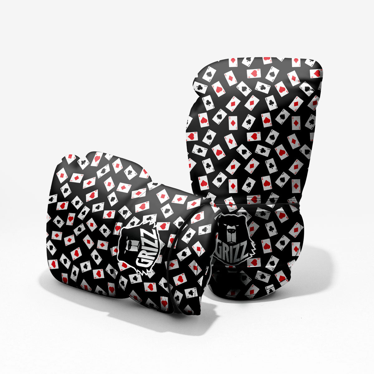 Casino Card Red And Black Print Pattern Pro Boxing Glove