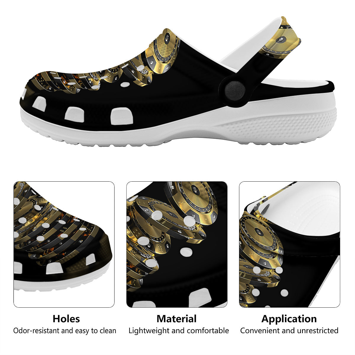 Casino Chips Poker Print Clog-grizzshop