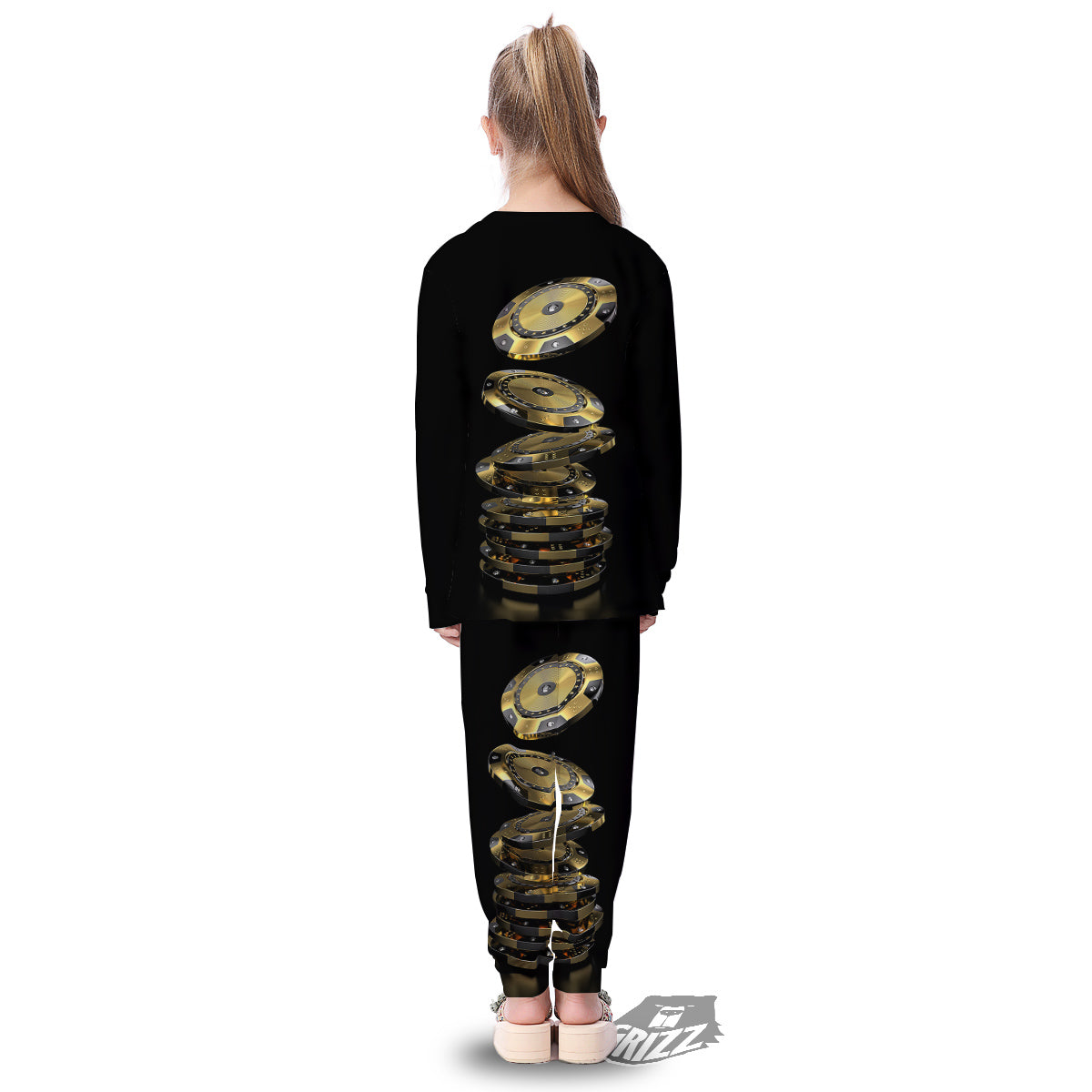 Casino Chips Poker Print Kid's Pajamas-grizzshop