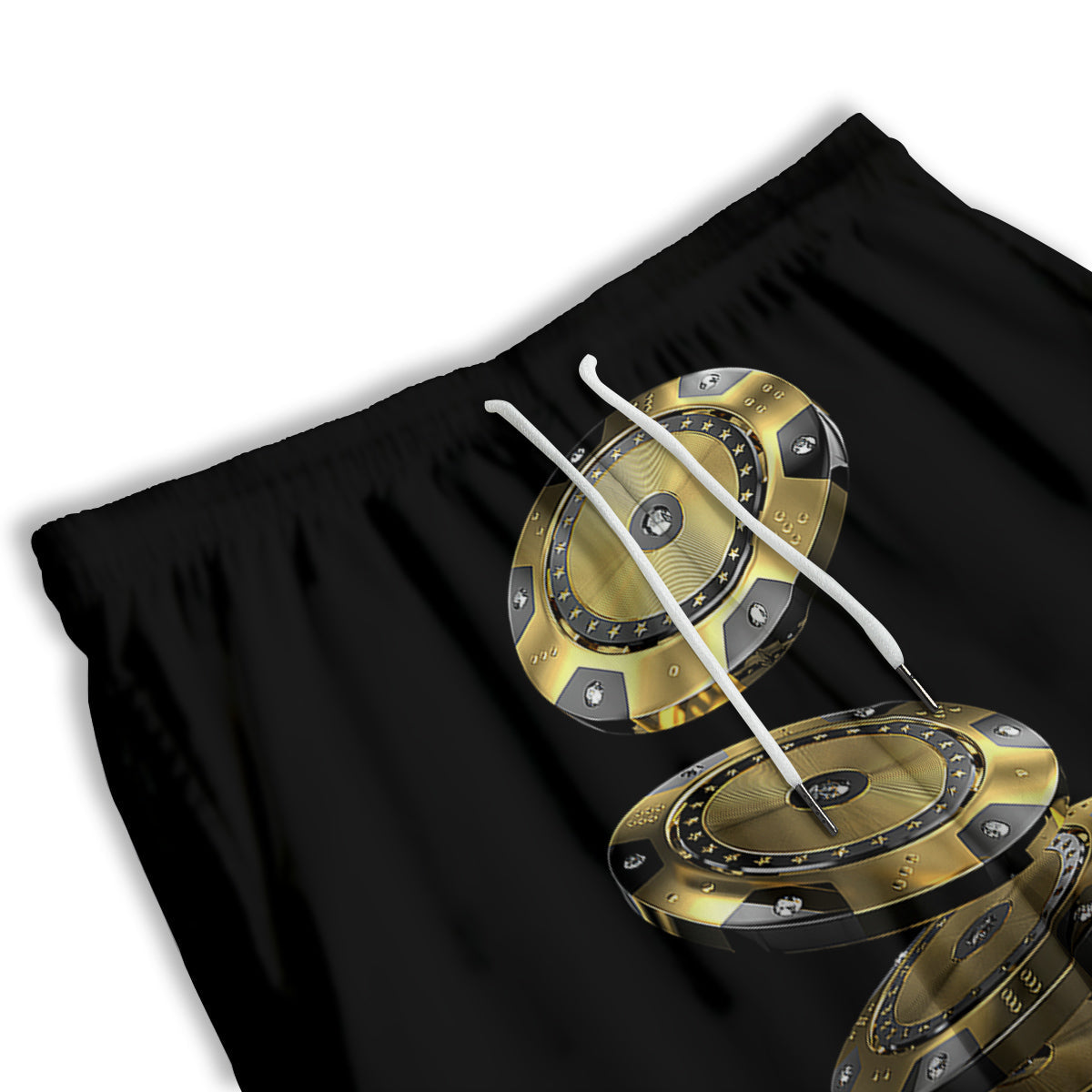 Casino Chips Poker Print Men's Athletic Shorts