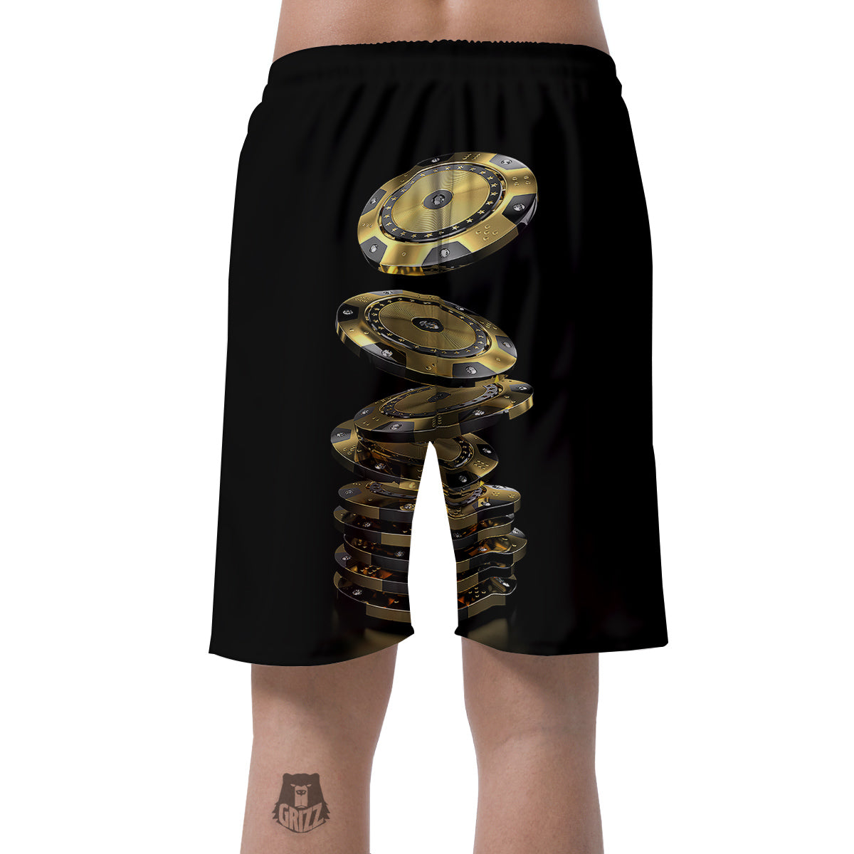 Casino Chips Poker Print Men's Shorts-grizzshop