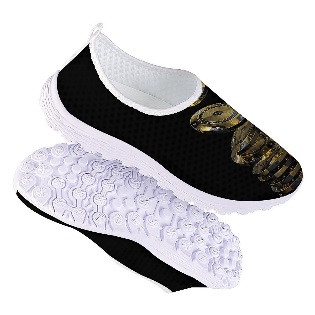 Casino Chips Poker Print Nurse Shoes-grizzshop