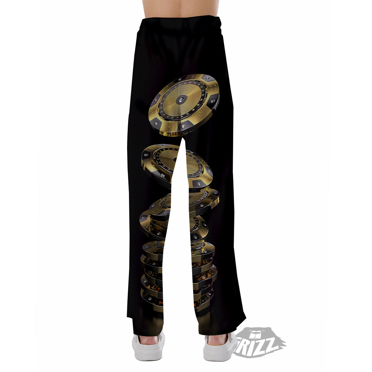 Casino Chips Poker Print Pajama Pants-grizzshop