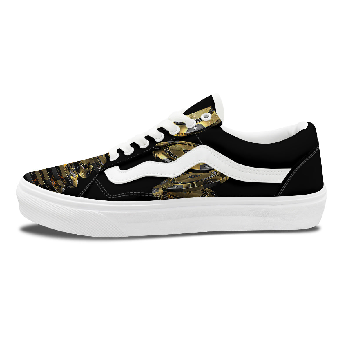 Casino Chips Poker Print Skate Shoes-grizzshop
