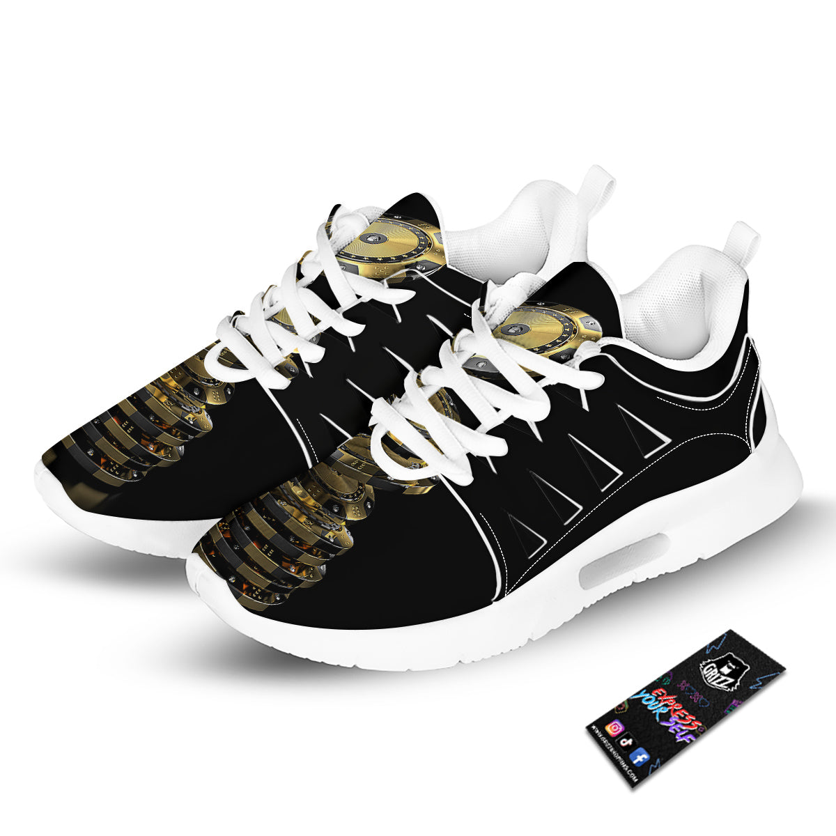 Casino Chips Poker Print Tennis Shoes-grizzshop