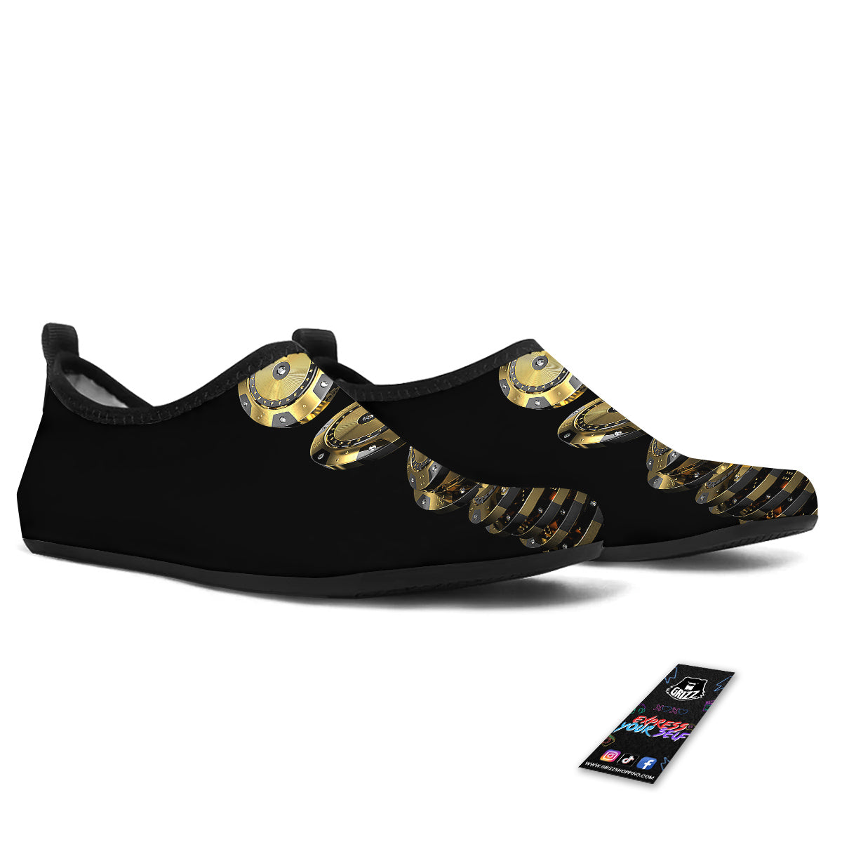 Casino Chips Poker Print Water Shoes-grizzshop