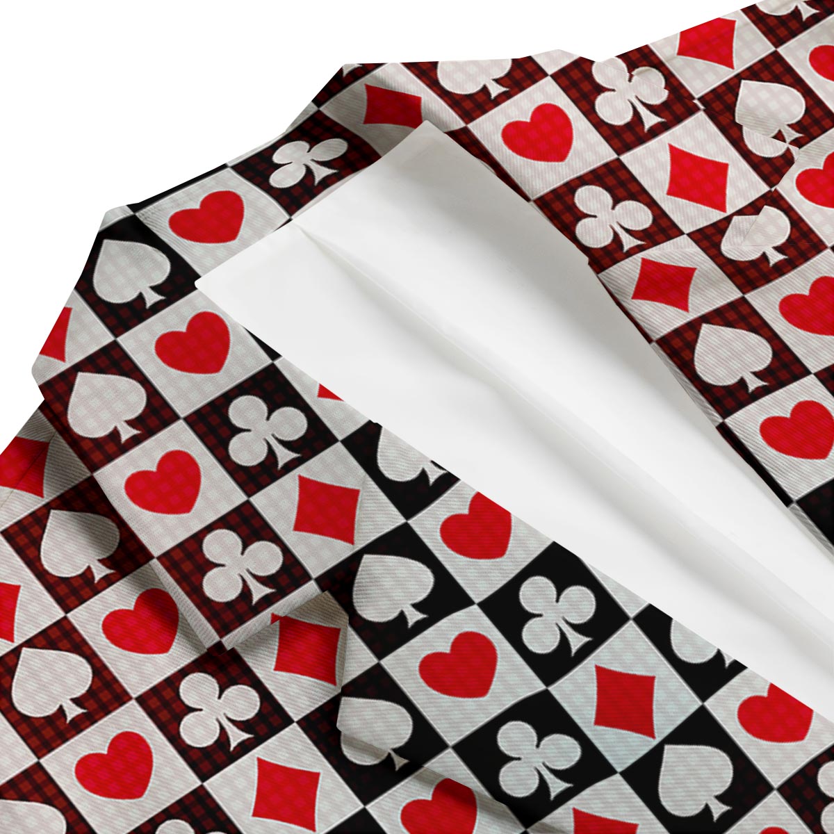 Casino Playing Card Poker Pattern Print Men's Blazer-grizzshop