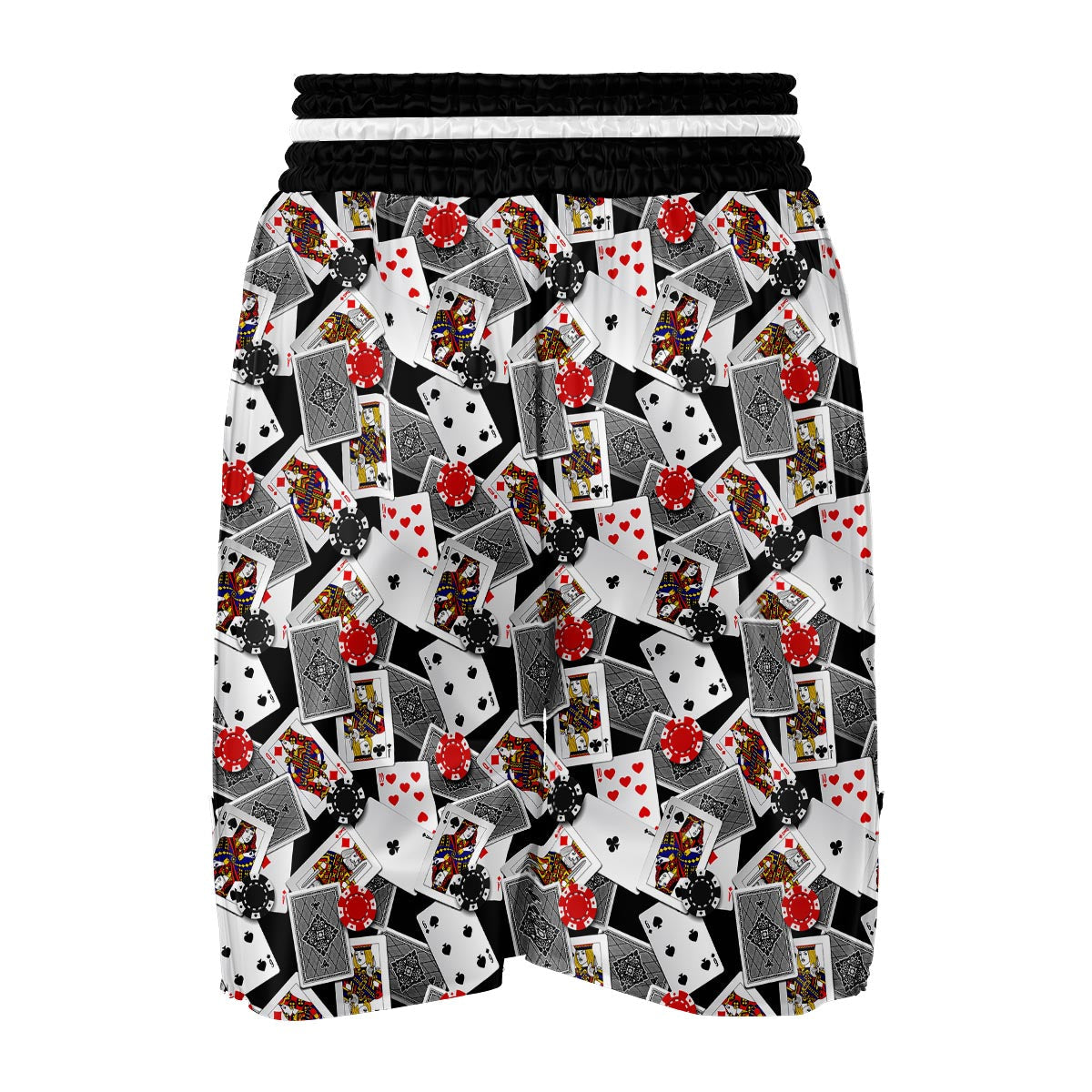 Casino Poker Print Pattern Boxing Shorts-grizzshop