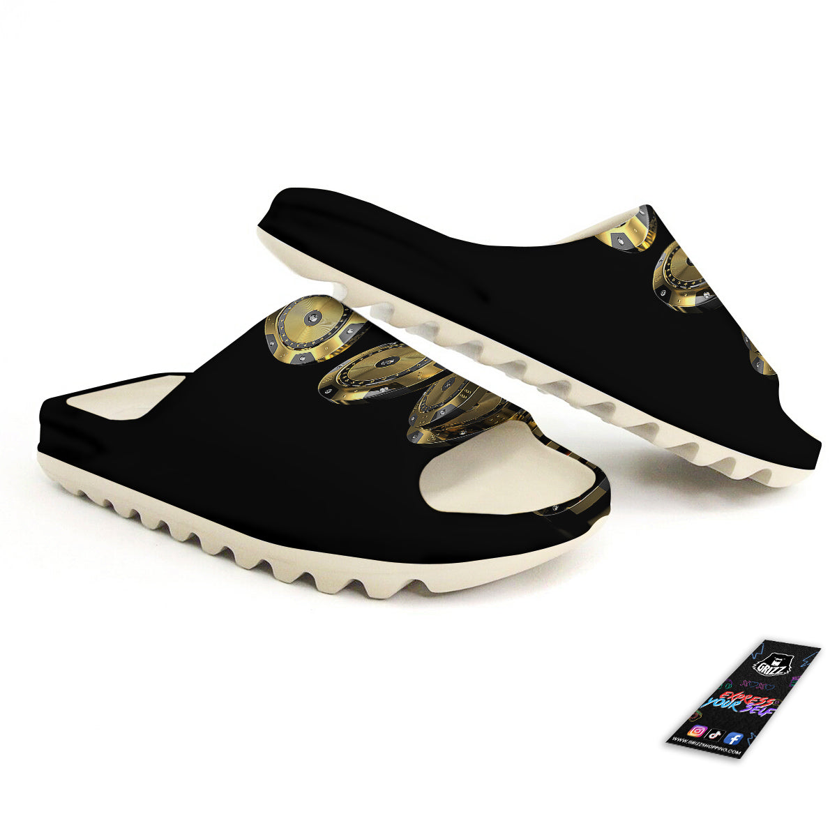 Casino Chips Poker Print Sandals-grizzshop