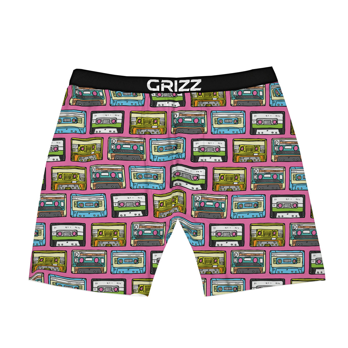 Cassette Drawing Print Pattern Boxer Briefs-grizzshop