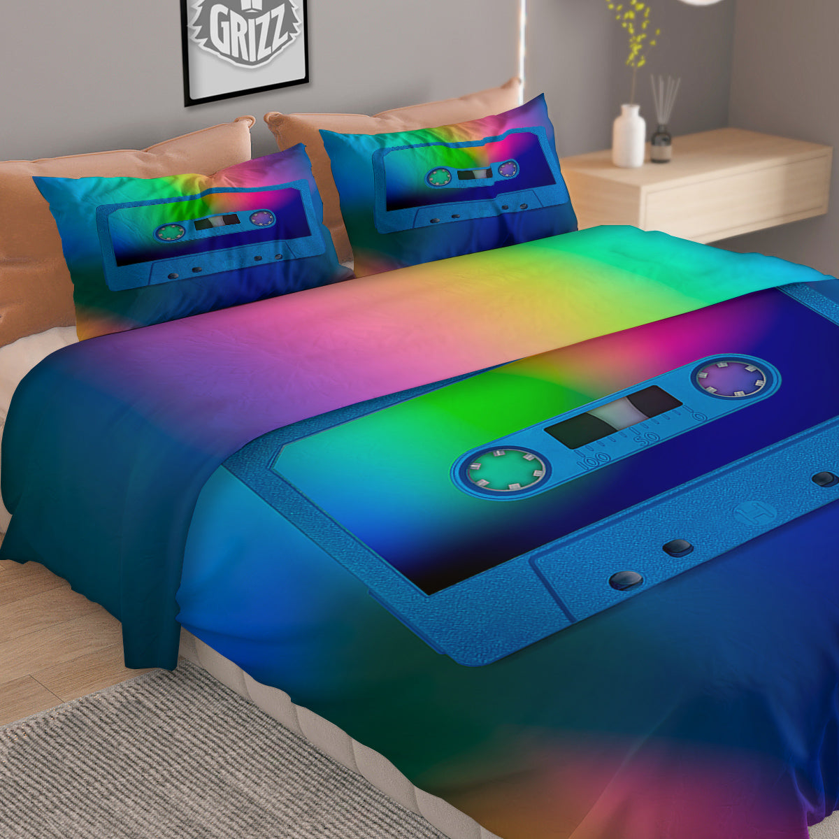 Cow Cute And Baby Cow Print Pattern Duvet Cover Bedding Set