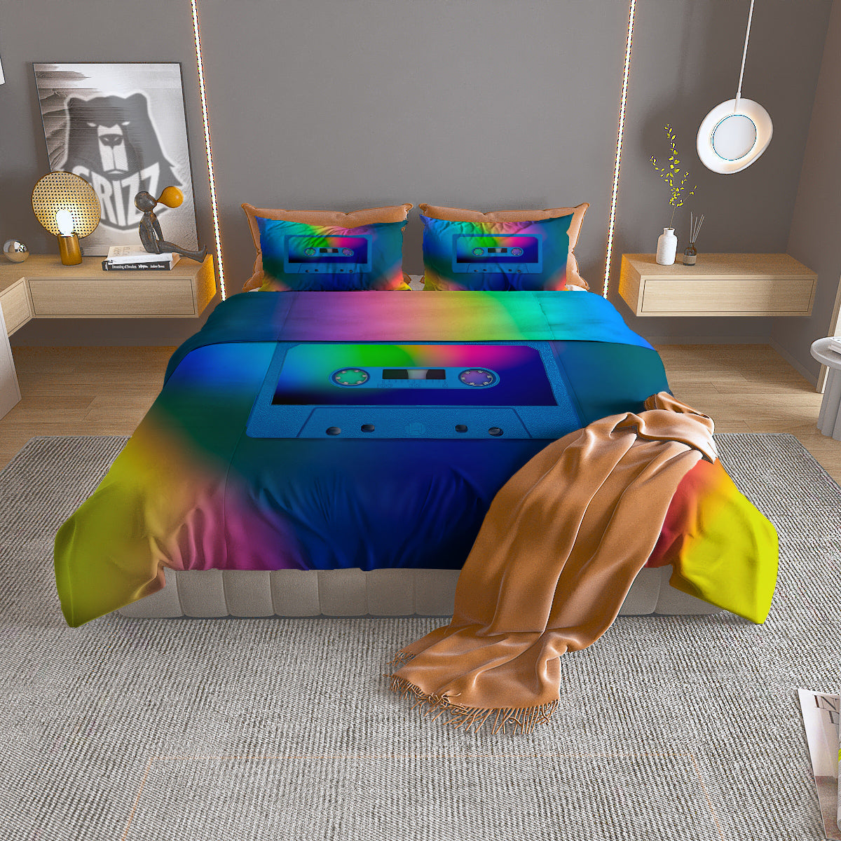 Cow Cute And Baby Cow Print Pattern Duvet Cover Bedding Set