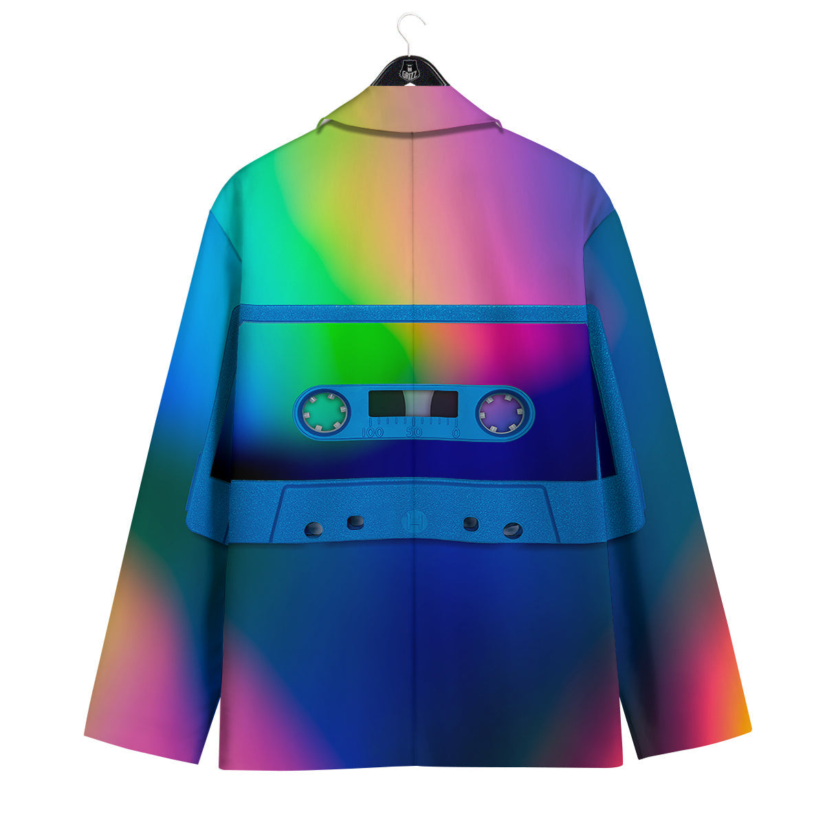 Cassette Tape Colorful Print Men's Sport Coat-grizzshop