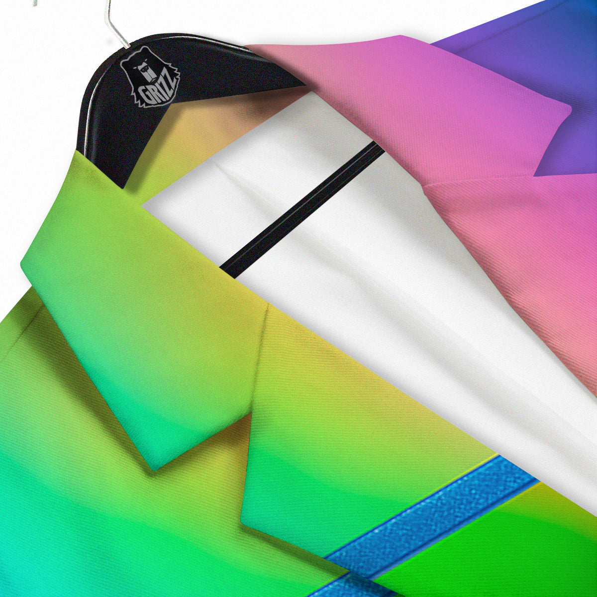 Cassette Tape Colorful Print Men's Sport Coat-grizzshop