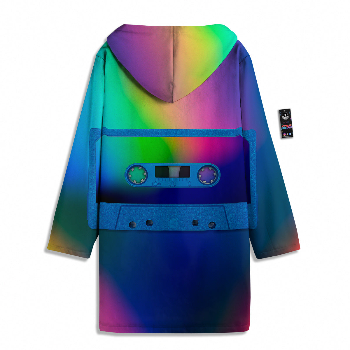 Cassette Tape Colorful Print Men's Windbreaker Jacket-grizzshop
