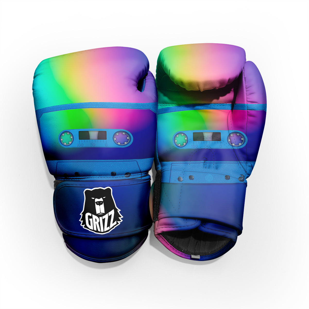 Cassette Tape Colorful Print Pro Boxing Glove
