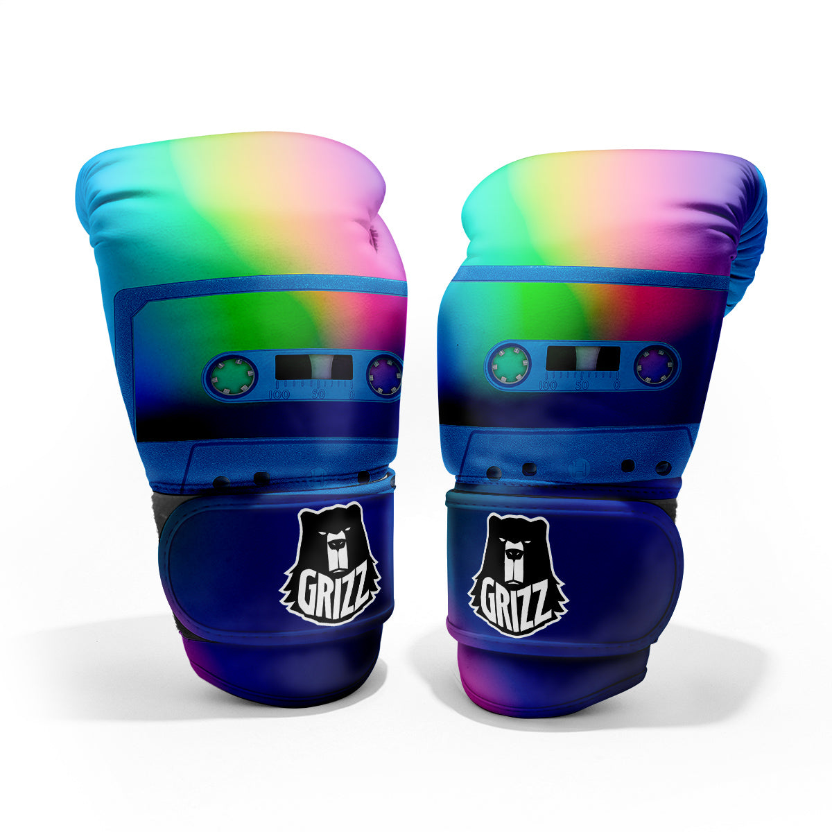 Cassette Tape Colorful Print Pro Boxing Glove