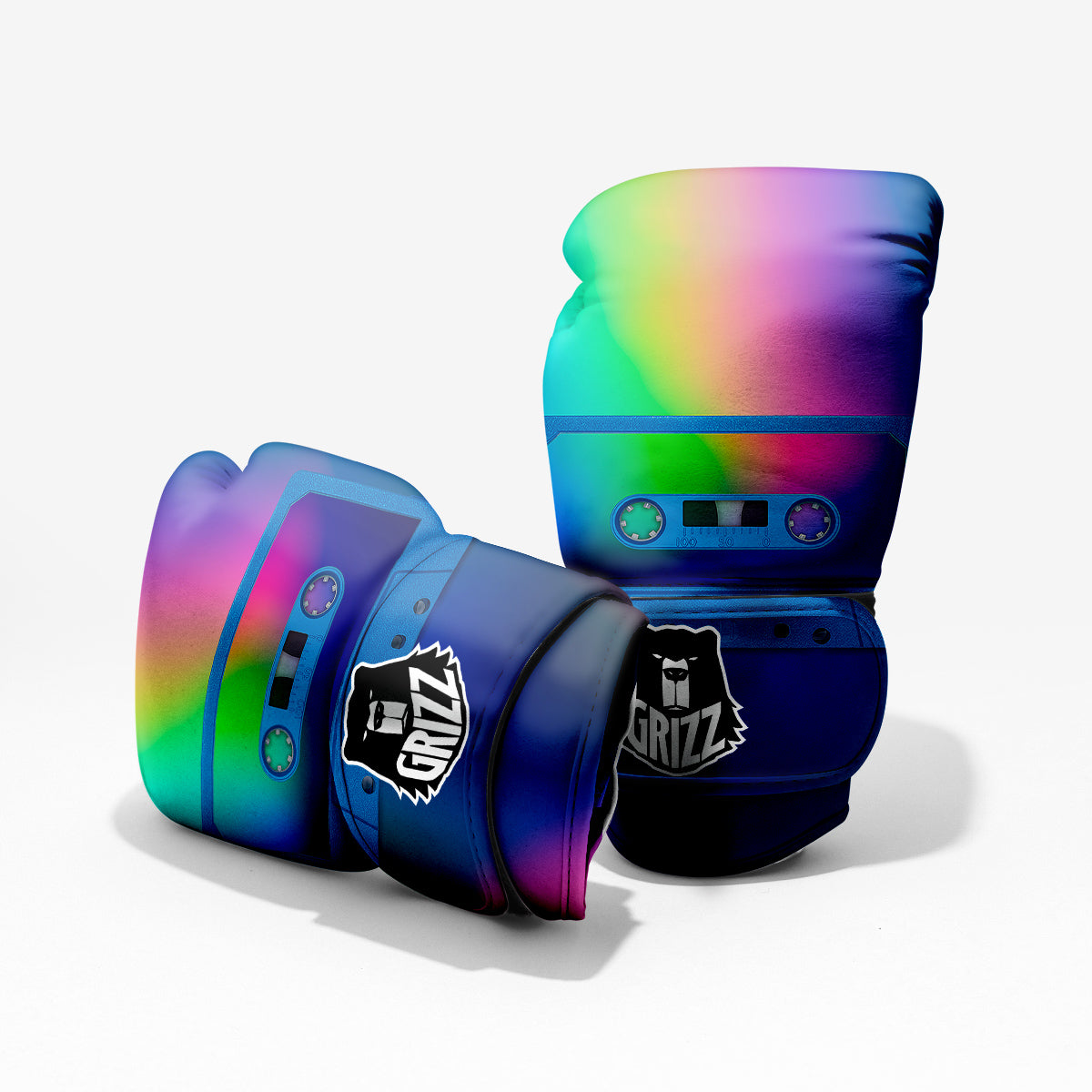 Cassette Tape Colorful Print Pro Boxing Glove