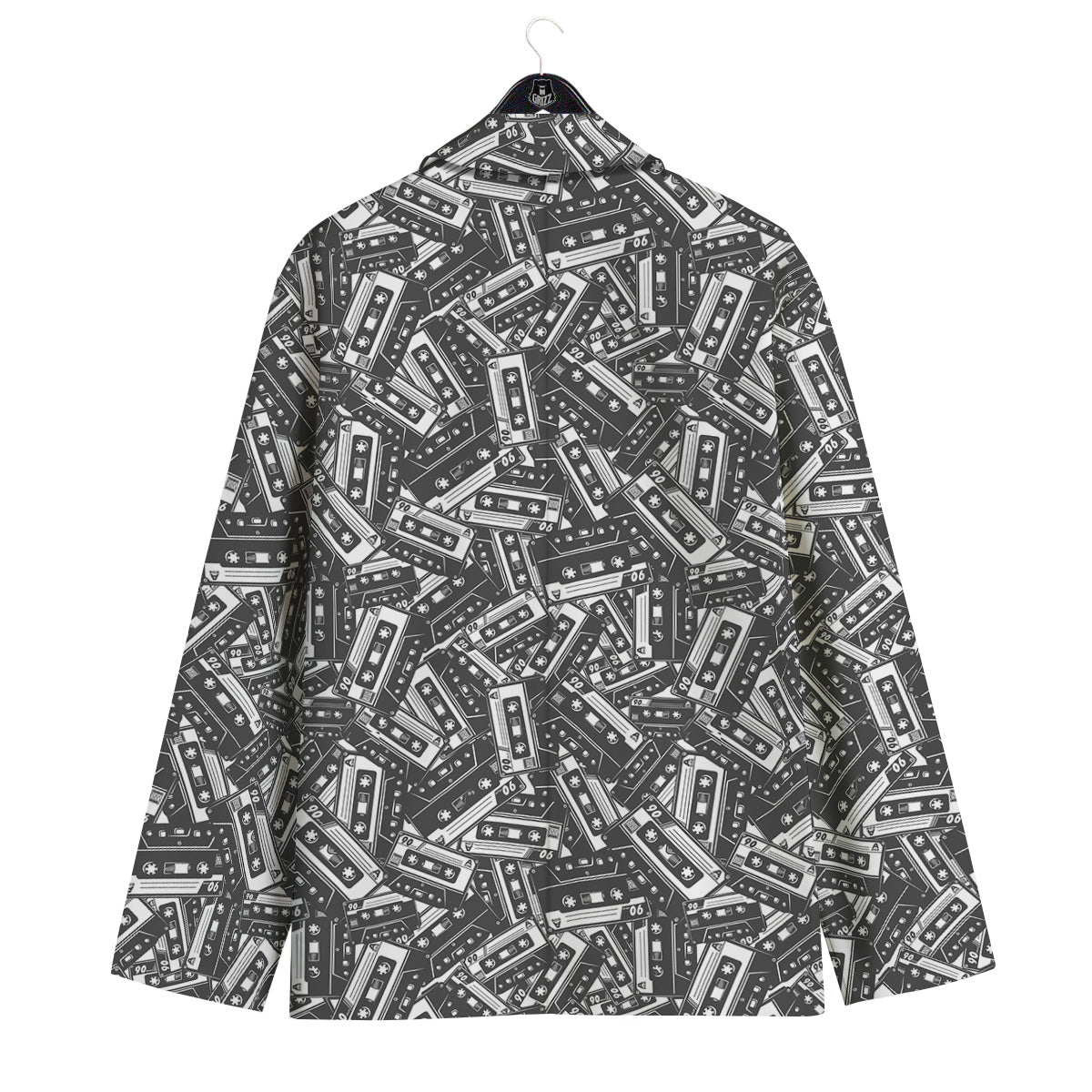 Cassette Tape Monochrome Print Pattern Men's Sport Coat-grizzshop