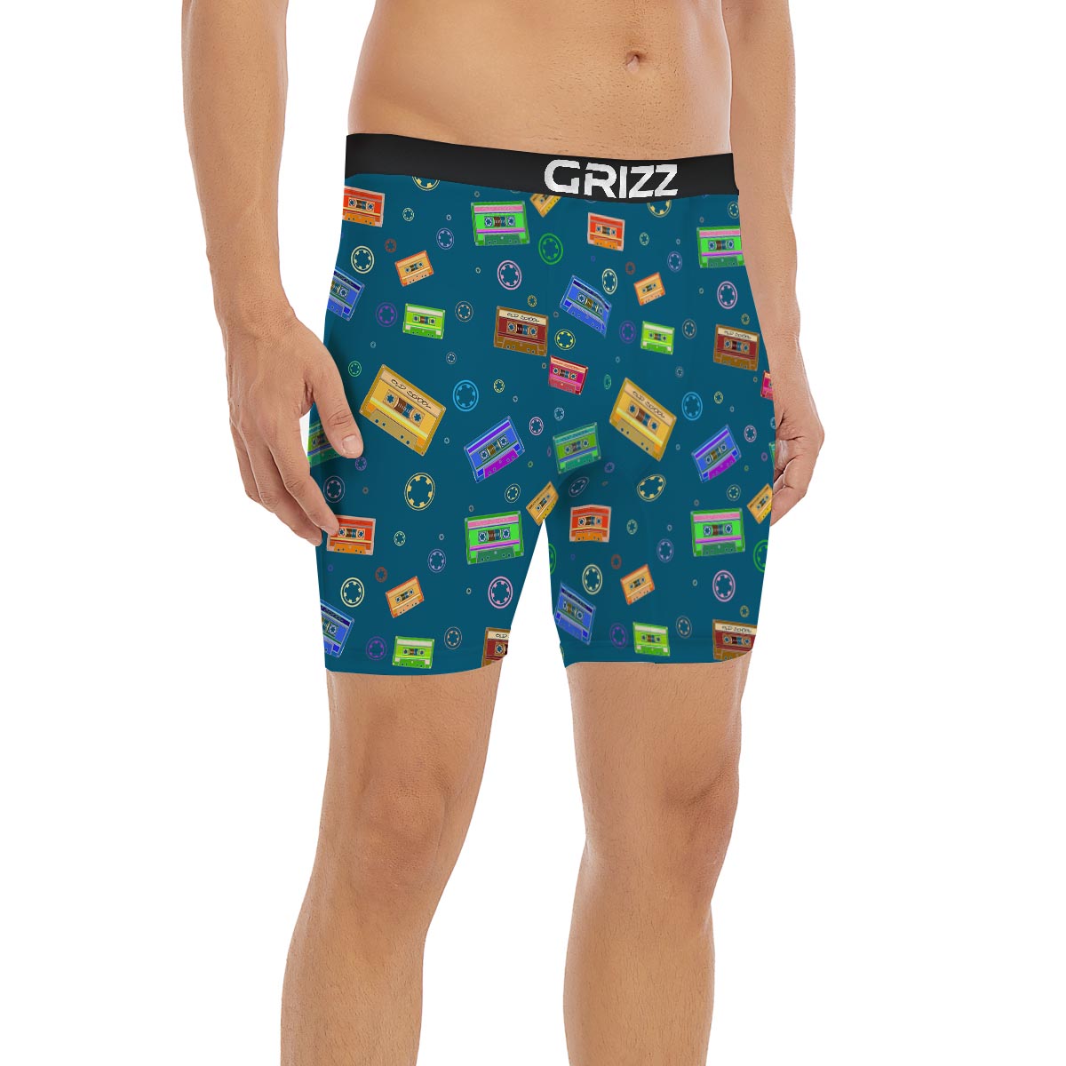Cassette Tape Retro Print Pattern Boxer Briefs-grizzshop