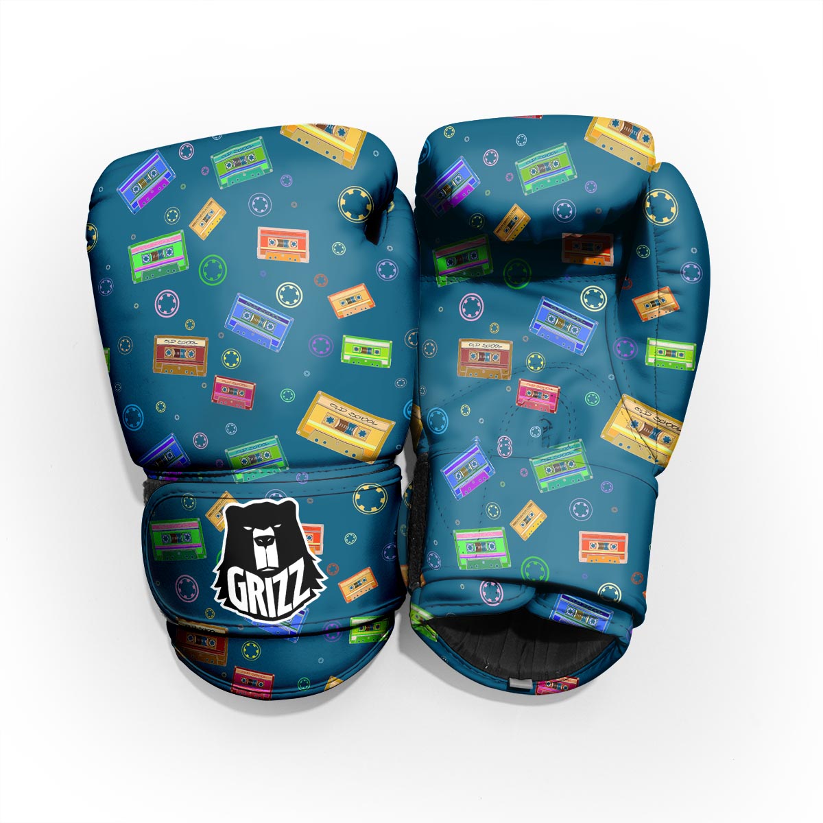 Cassette Tape Retro Print Pattern Pro Boxing Glove
