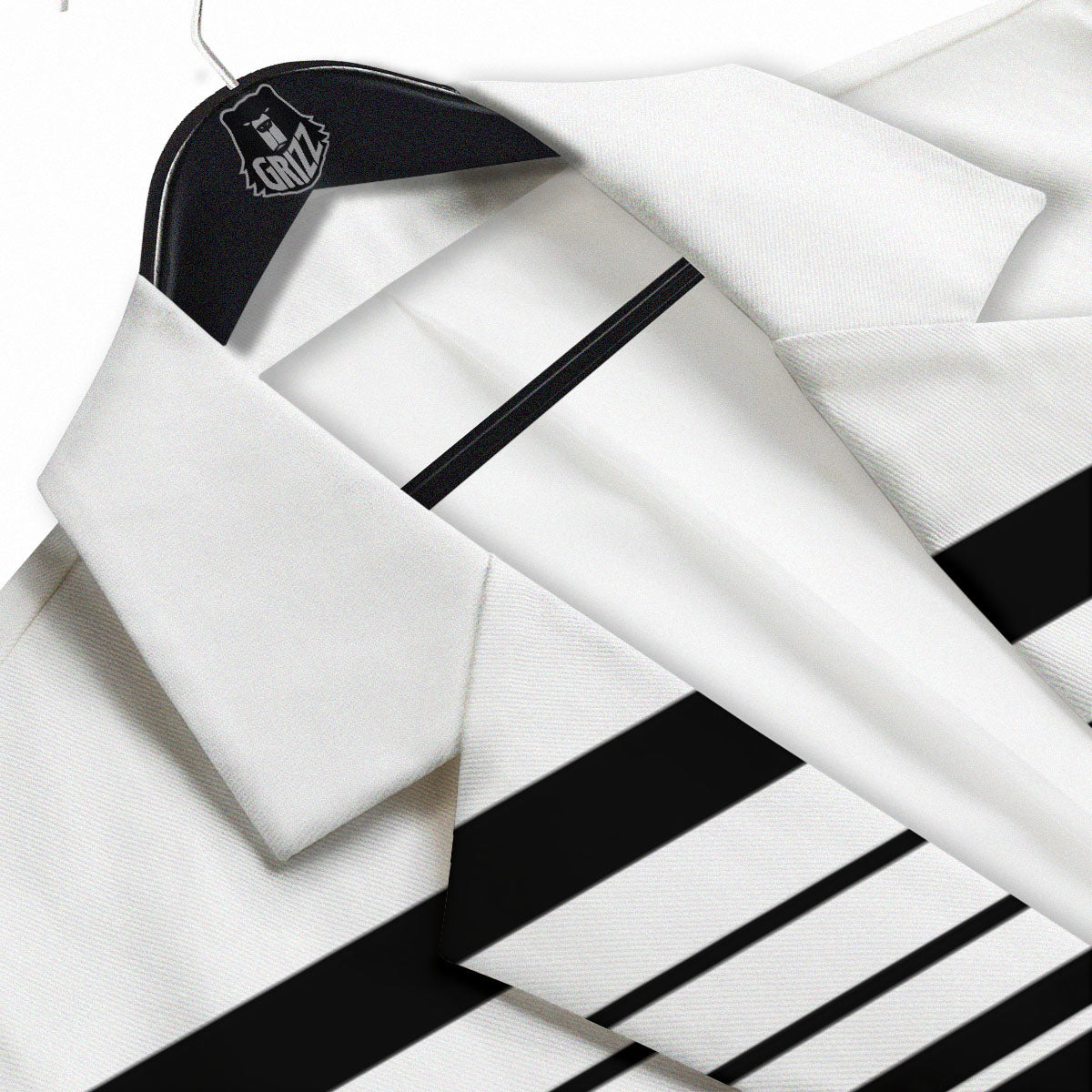 Cassette Tape White And Black Print Men's Sport Coat-grizzshop