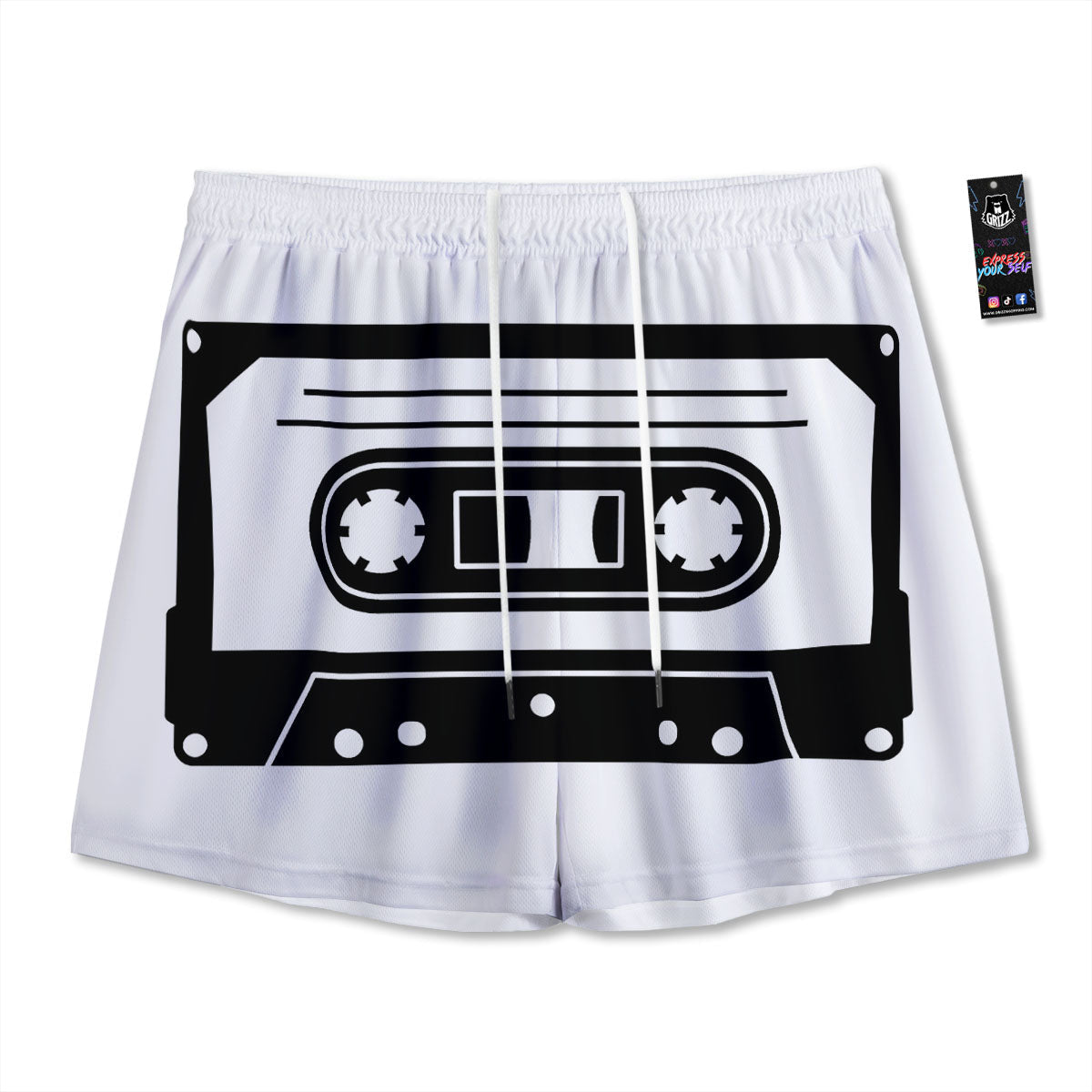 Dolphins In Ocean Print Pattern Mesh Shorts