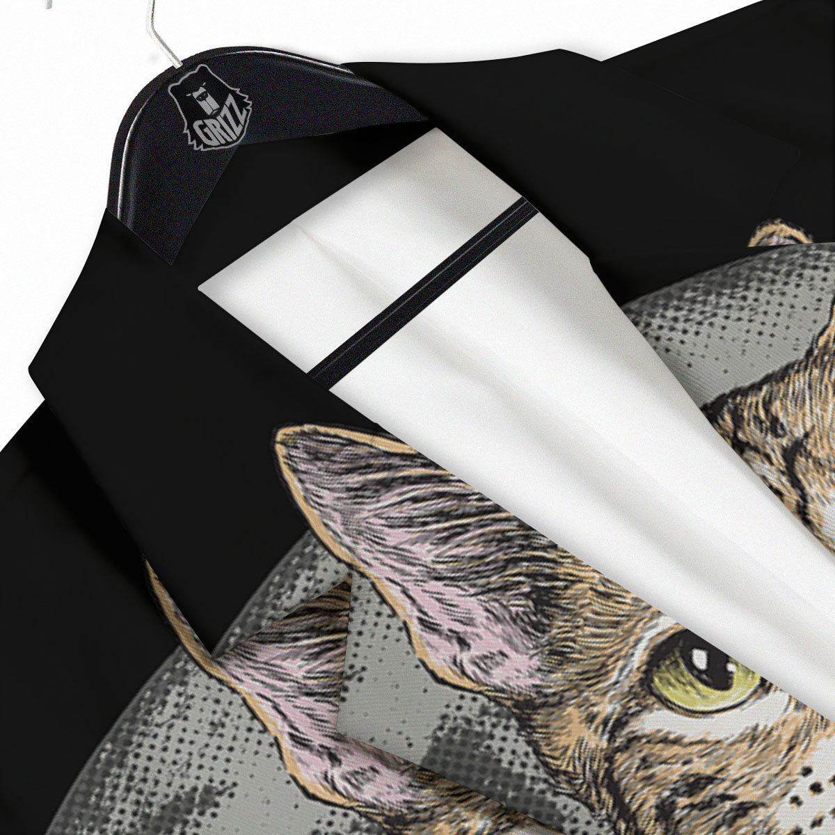 Cat American Astronaut On The Moon Print Men's Sport Coat-grizzshop
