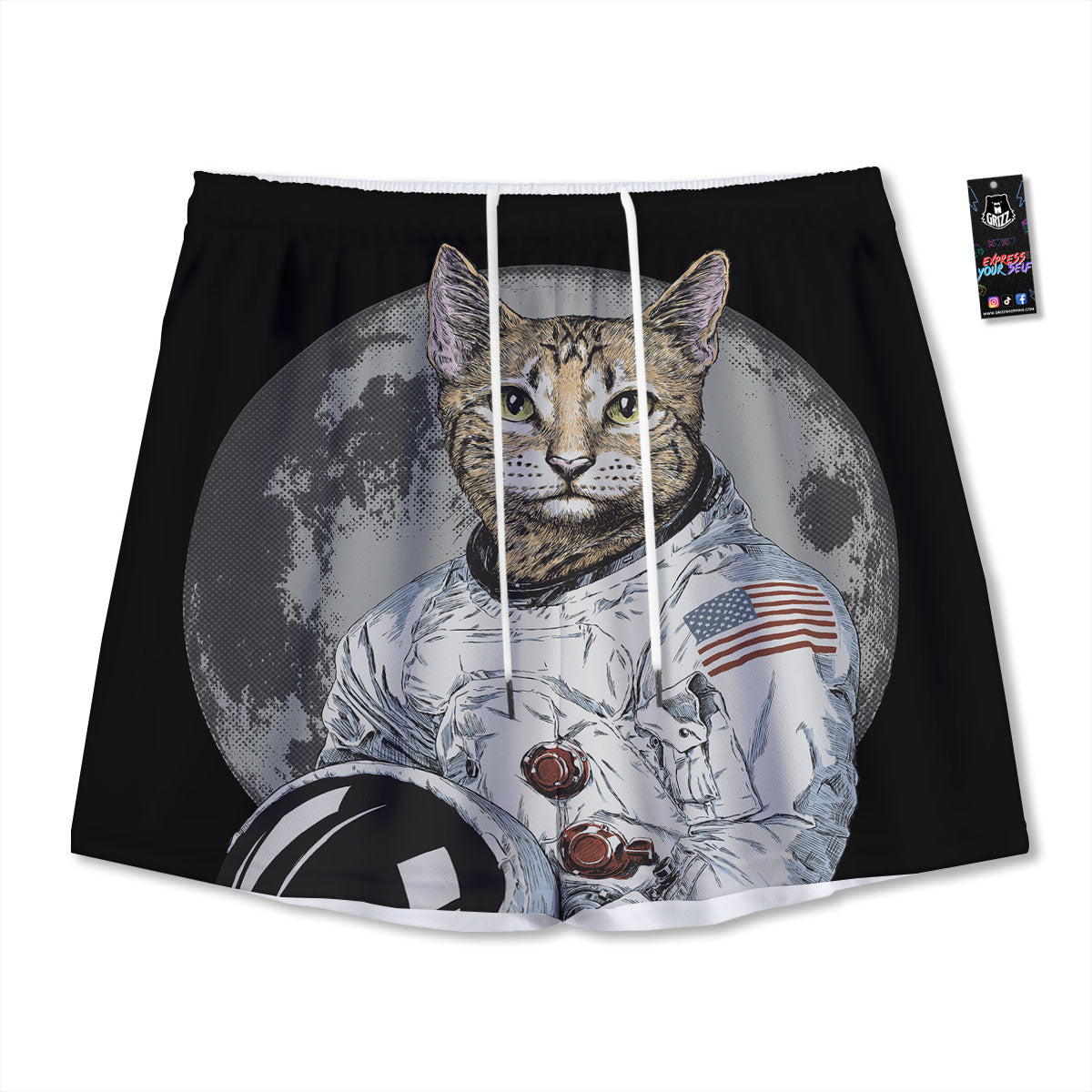 Dolphins In The Ocean Cute Print Pattern Mesh Shorts