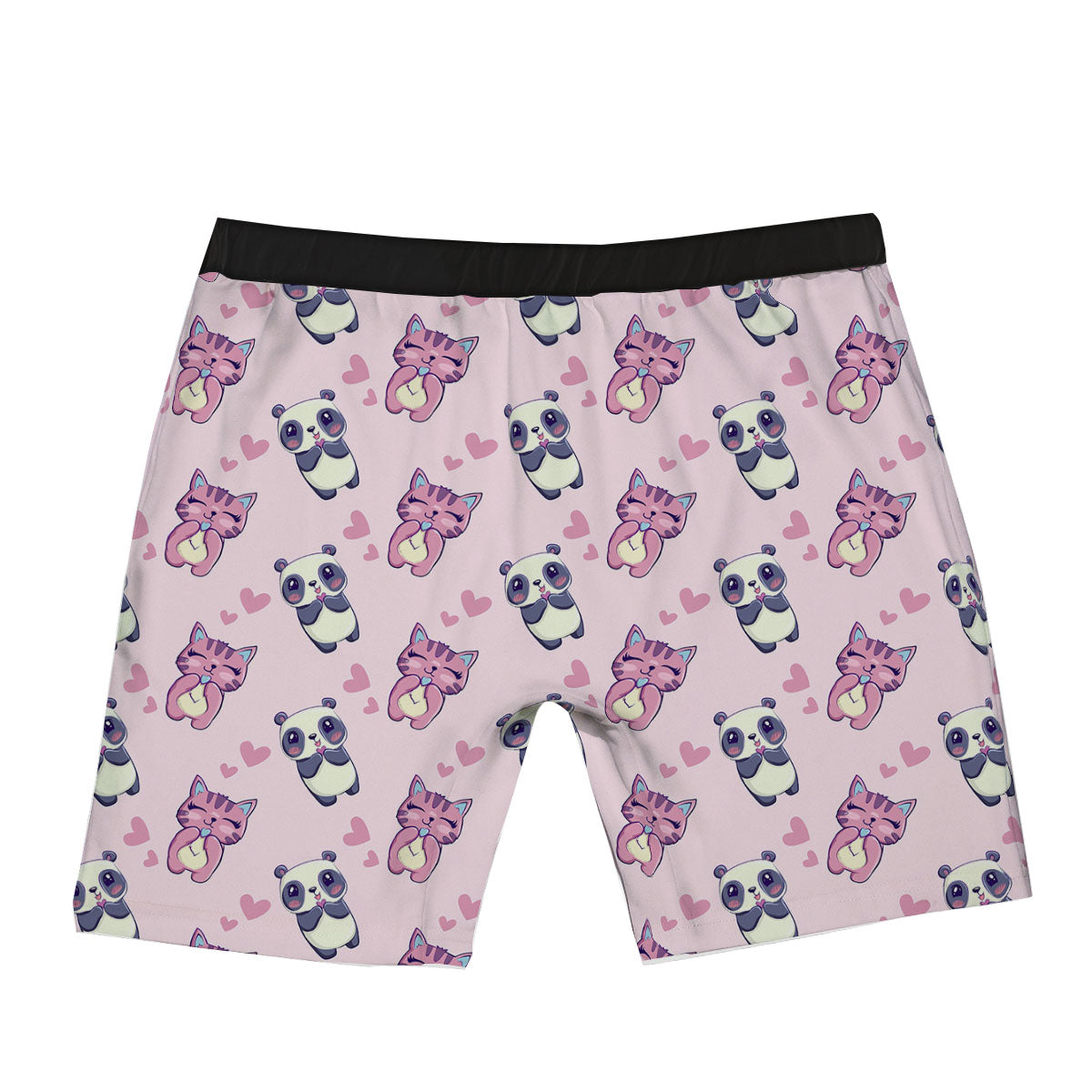 Cat And Panda Lover Print Pattern Boxer Briefs-grizzshop