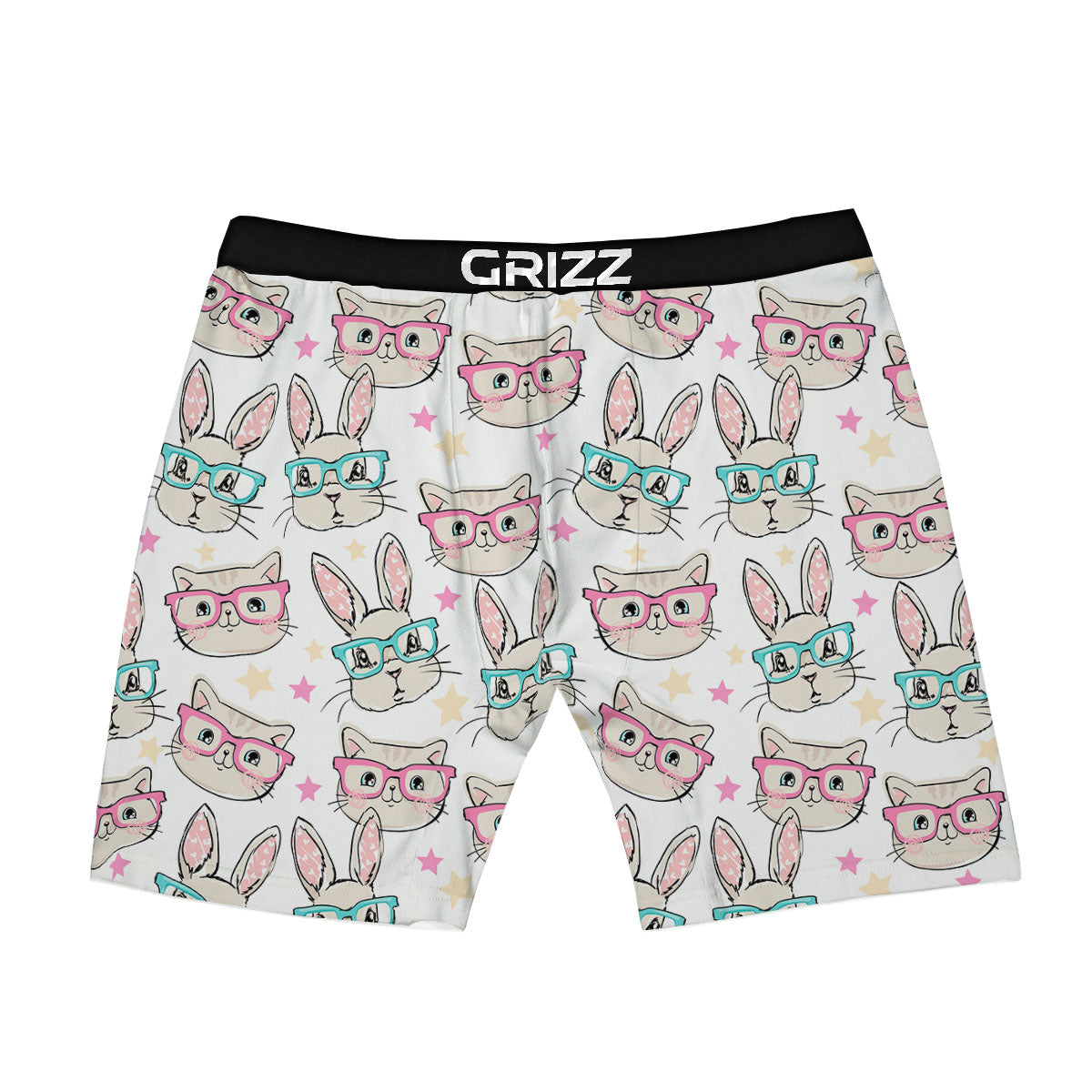 Cat And Rabbit Print Pattern Boxer Briefs-grizzshop