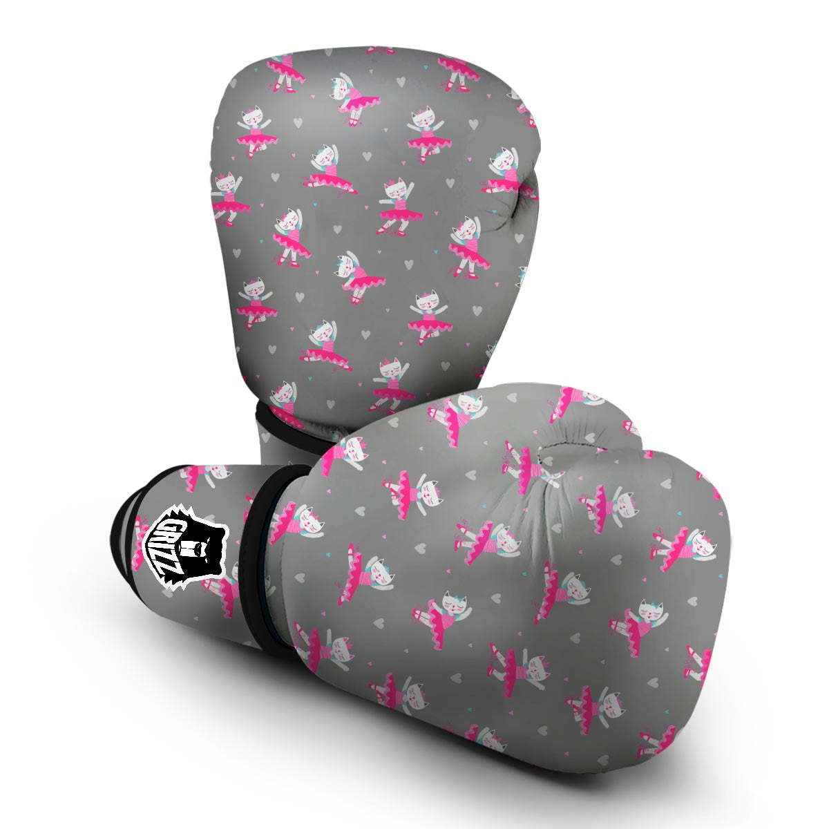 Cat Ballet Pattern Print Boxing Gloves-grizzshop