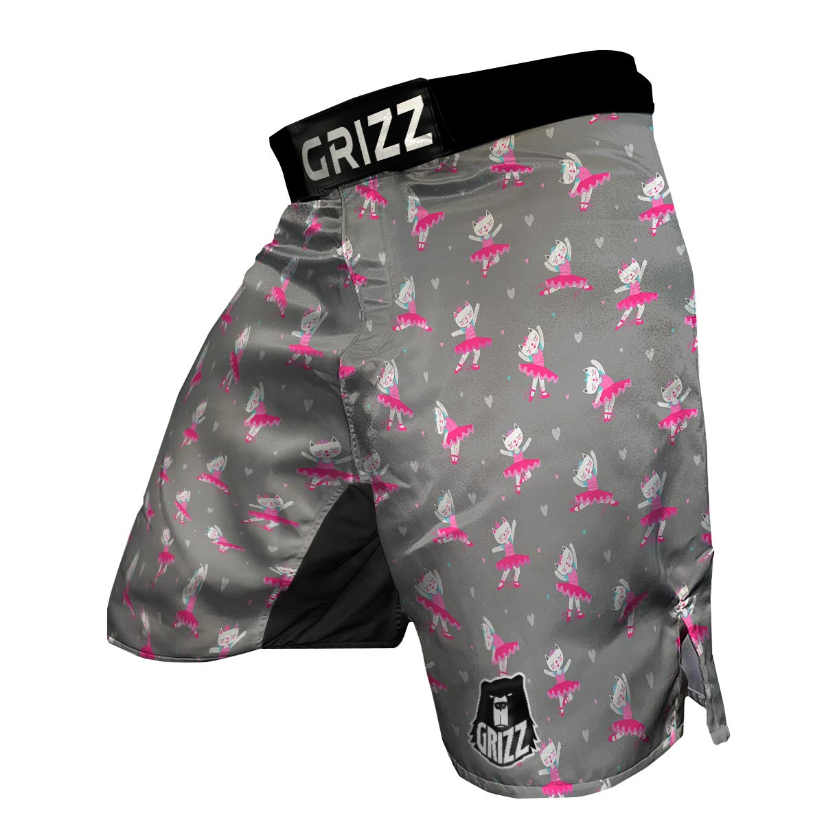 Cat Ballet Pattern Print MMA Shorts-grizzshop