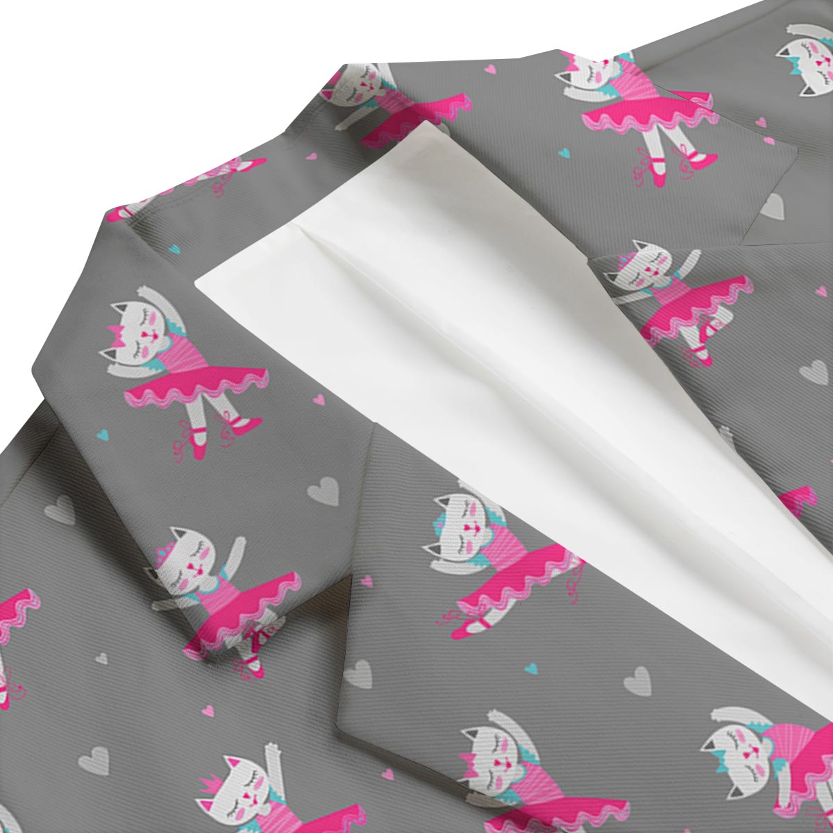 Cat Ballet Pattern Print Men's Blazer-grizzshop