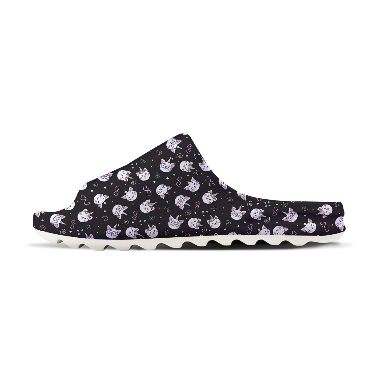 Cat Cute Black Print Pattern Sandals-grizzshop