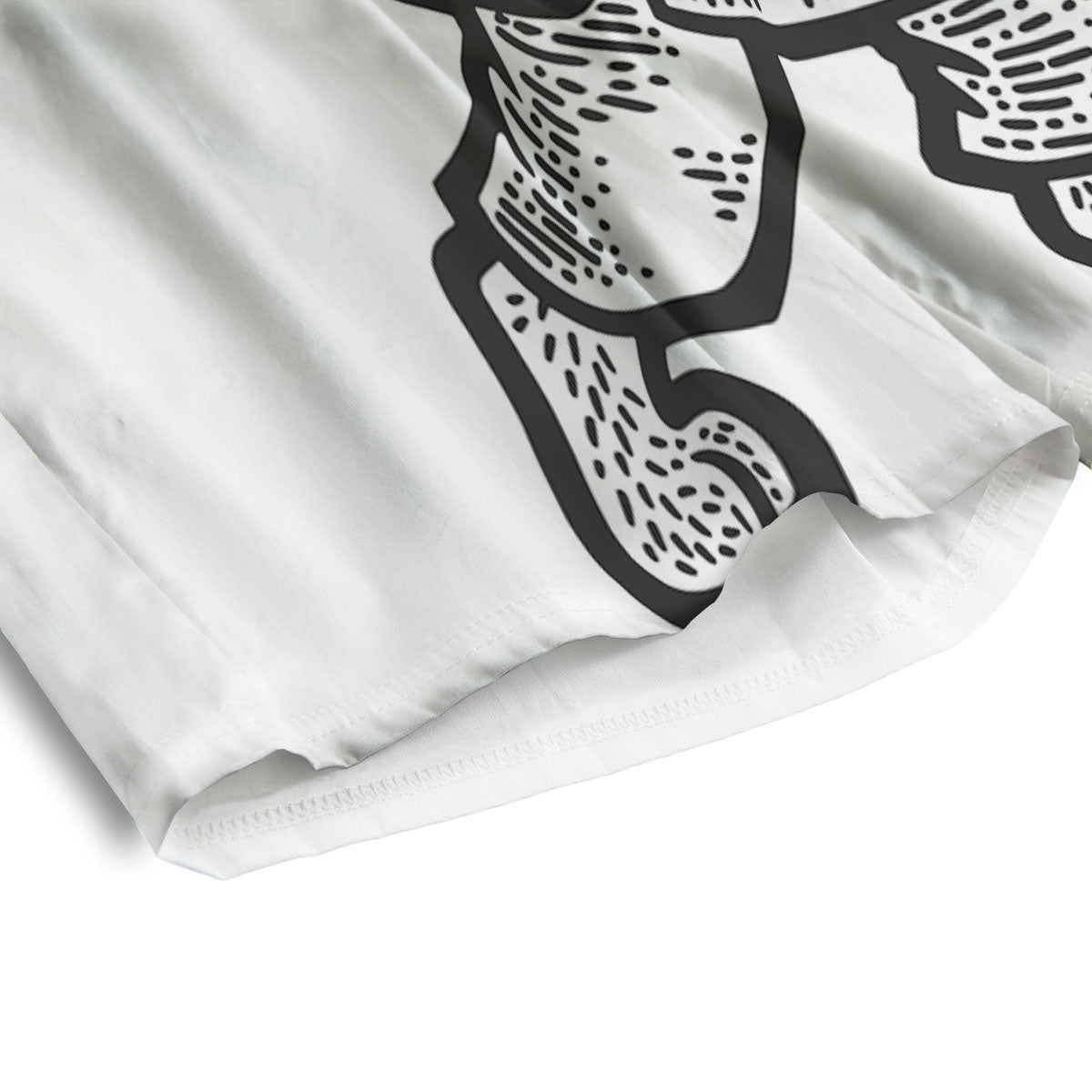 Cat Karate Print Men's Athletic Shorts