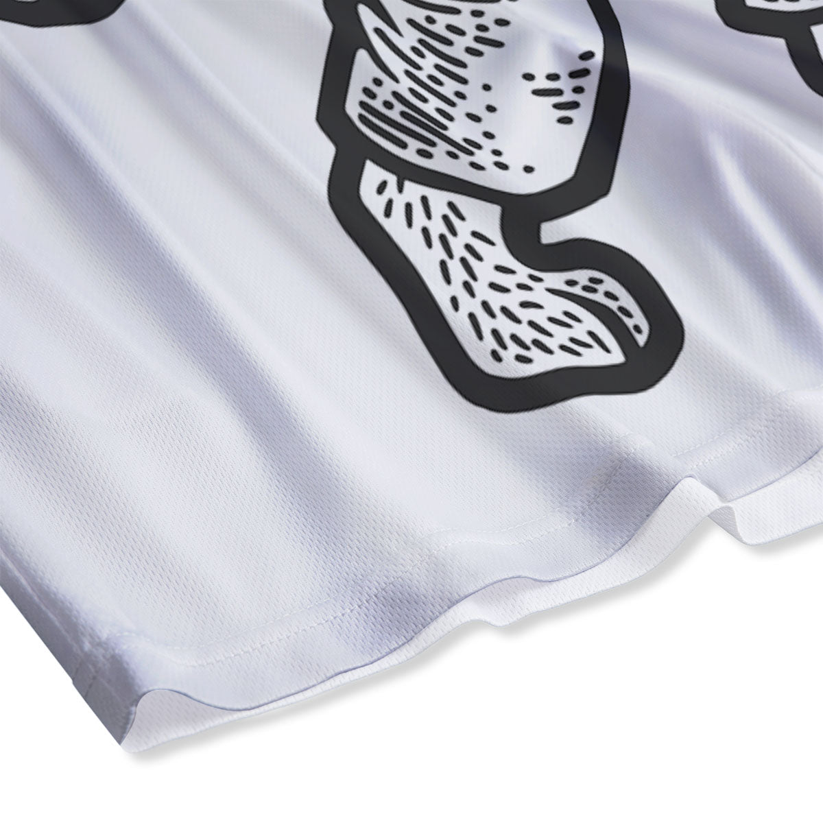 Cat Karate Print Mesh Shorts