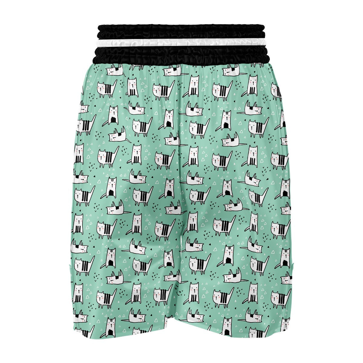 Cat Kitten Pattern Print Boxing Shorts-grizzshop