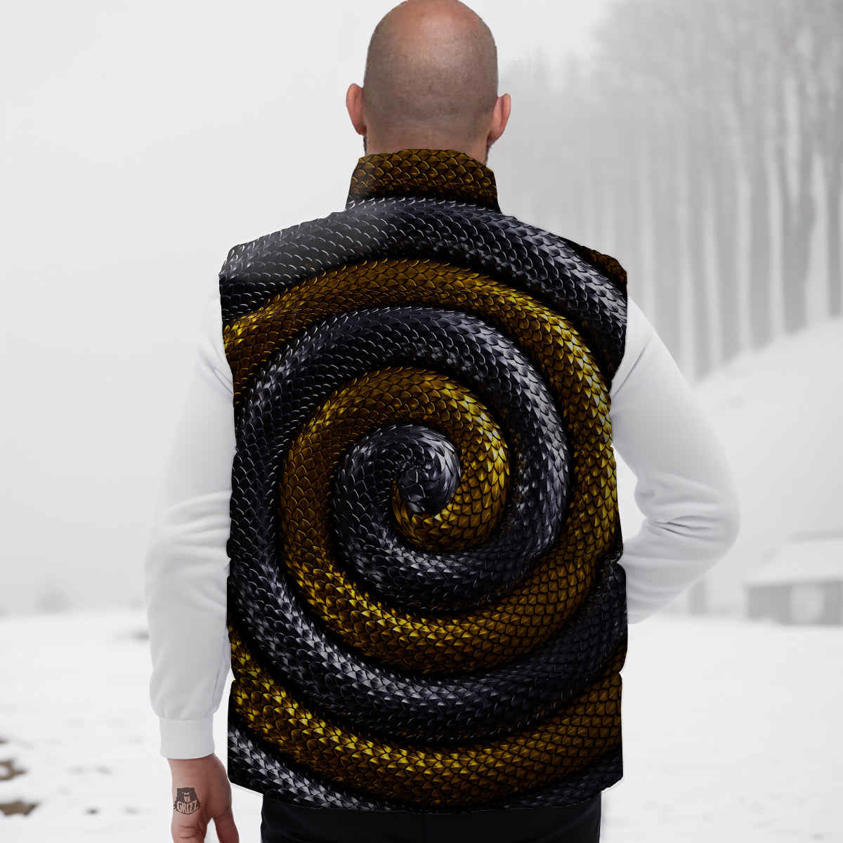 Cat Kitten Pattern Print Down Vest-grizzshop