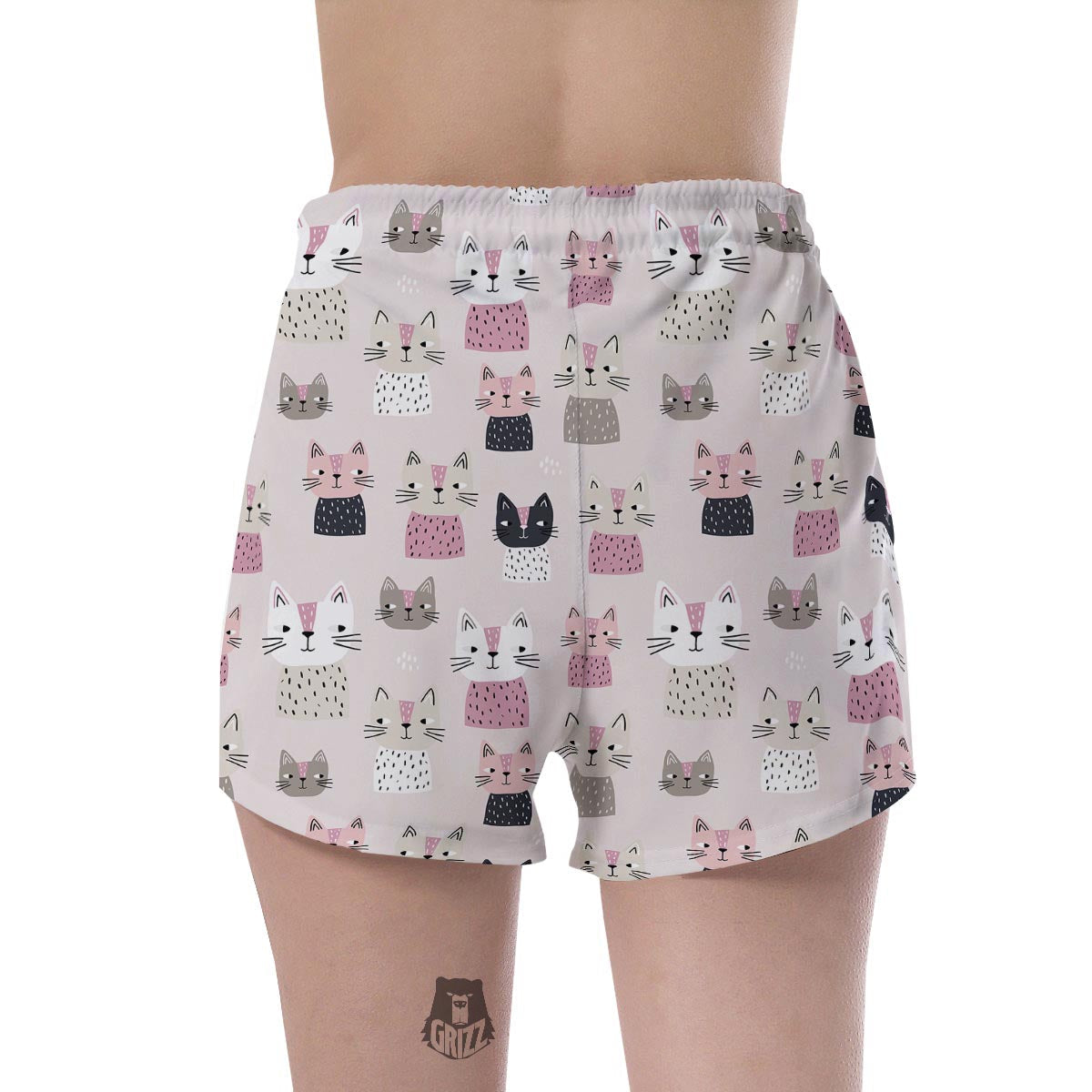 Cat Print Women's Shorts-grizzshop