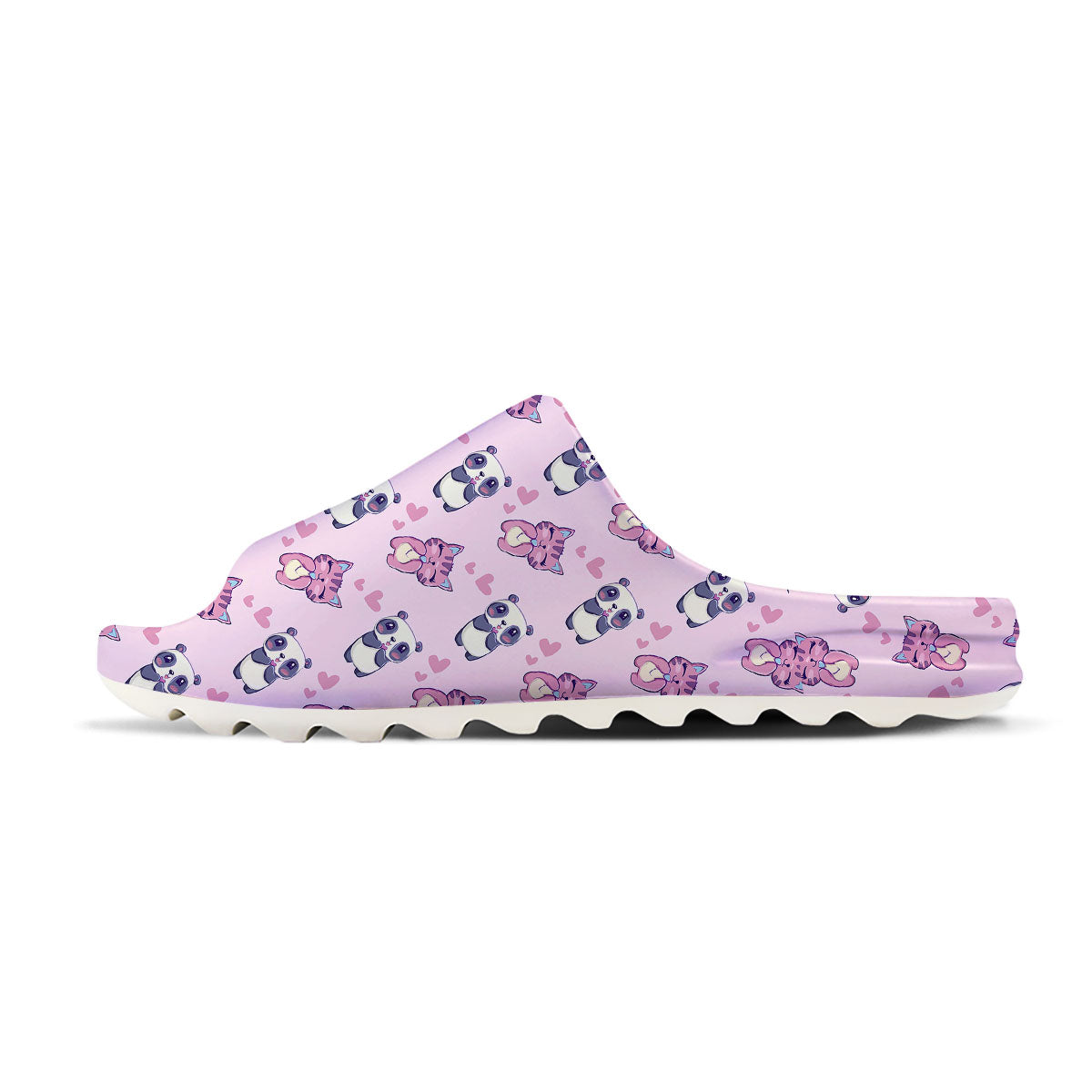 Cat And Panda Lover Print Pattern Sandals-grizzshop