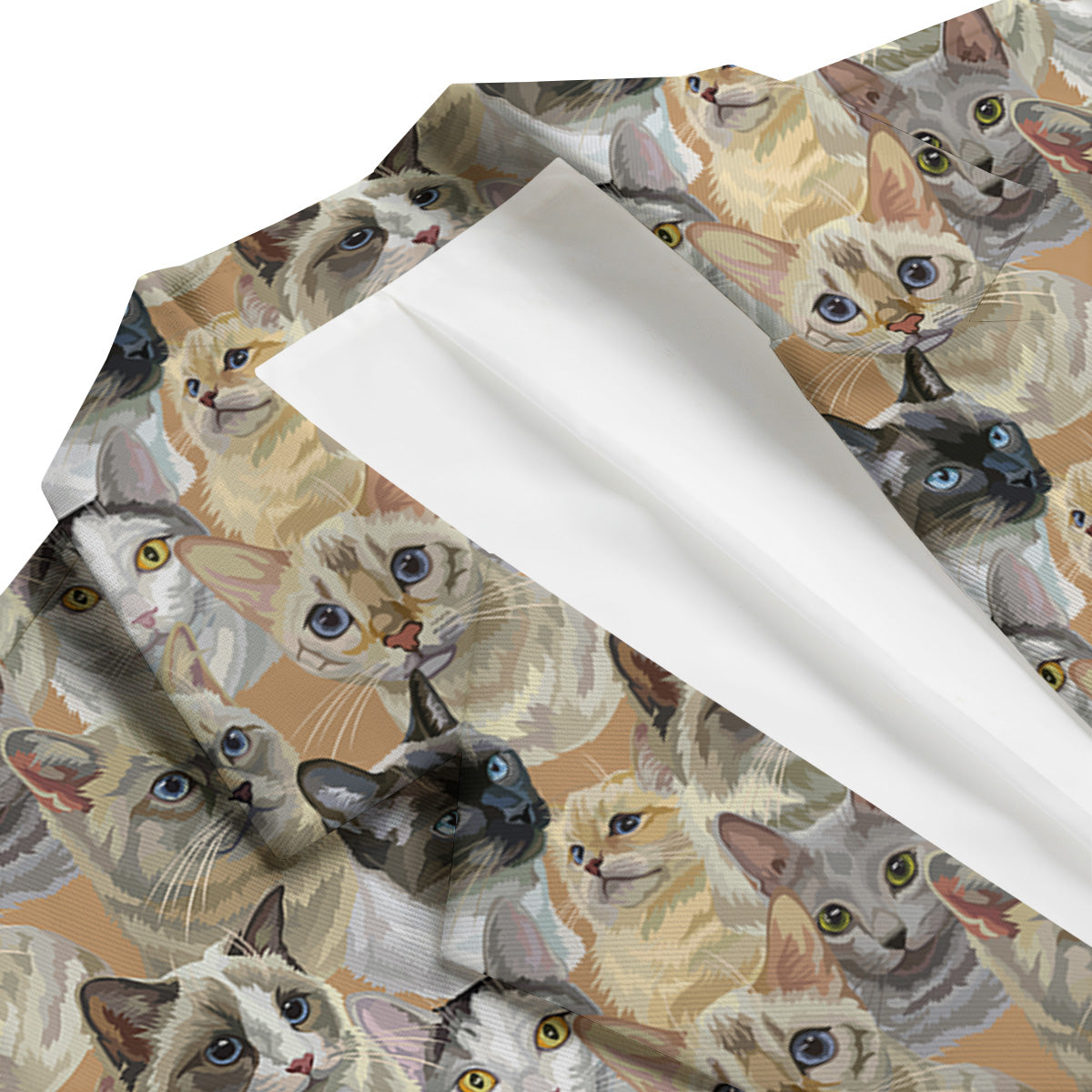 Cats Portrait Print Pattern Men's Blazer-grizzshop