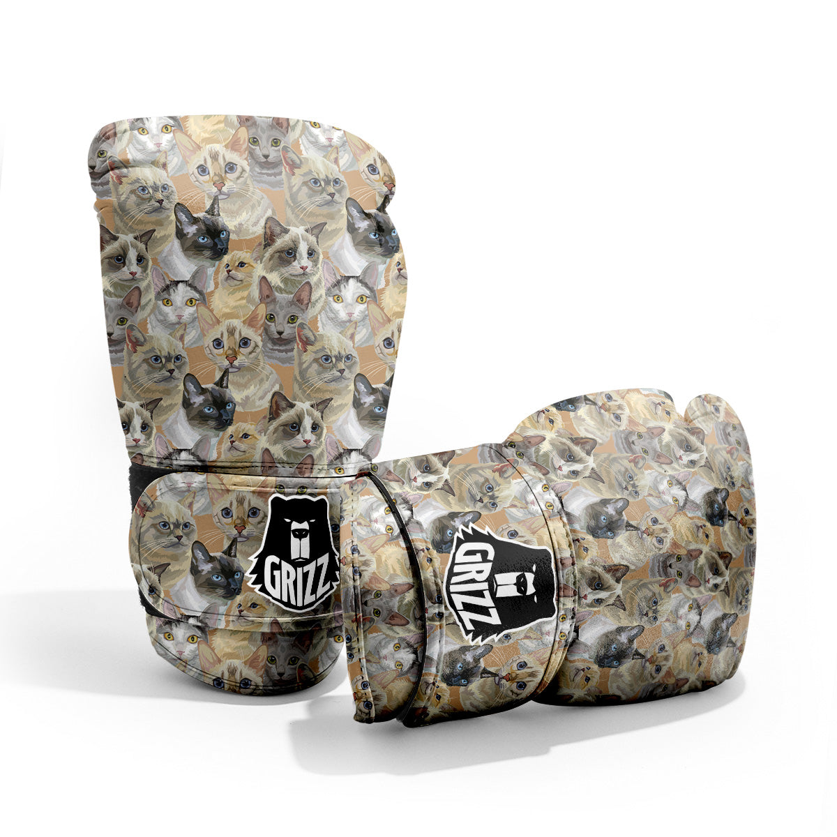 Cats Portrait Print Pattern Sparring Gloves-grizzshop