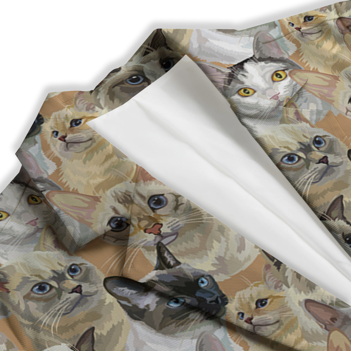 Cats Portrait Print Pattern Women's Blazer-grizzshop