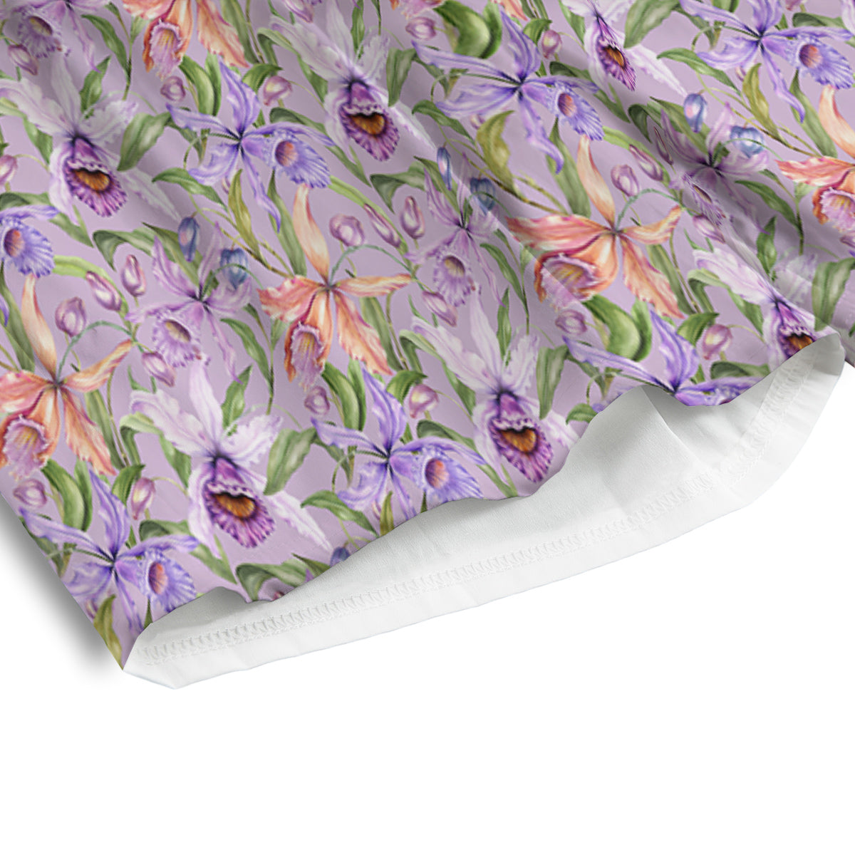 Cattleya Colorful Watercolor Print Men's Athletic Shorts