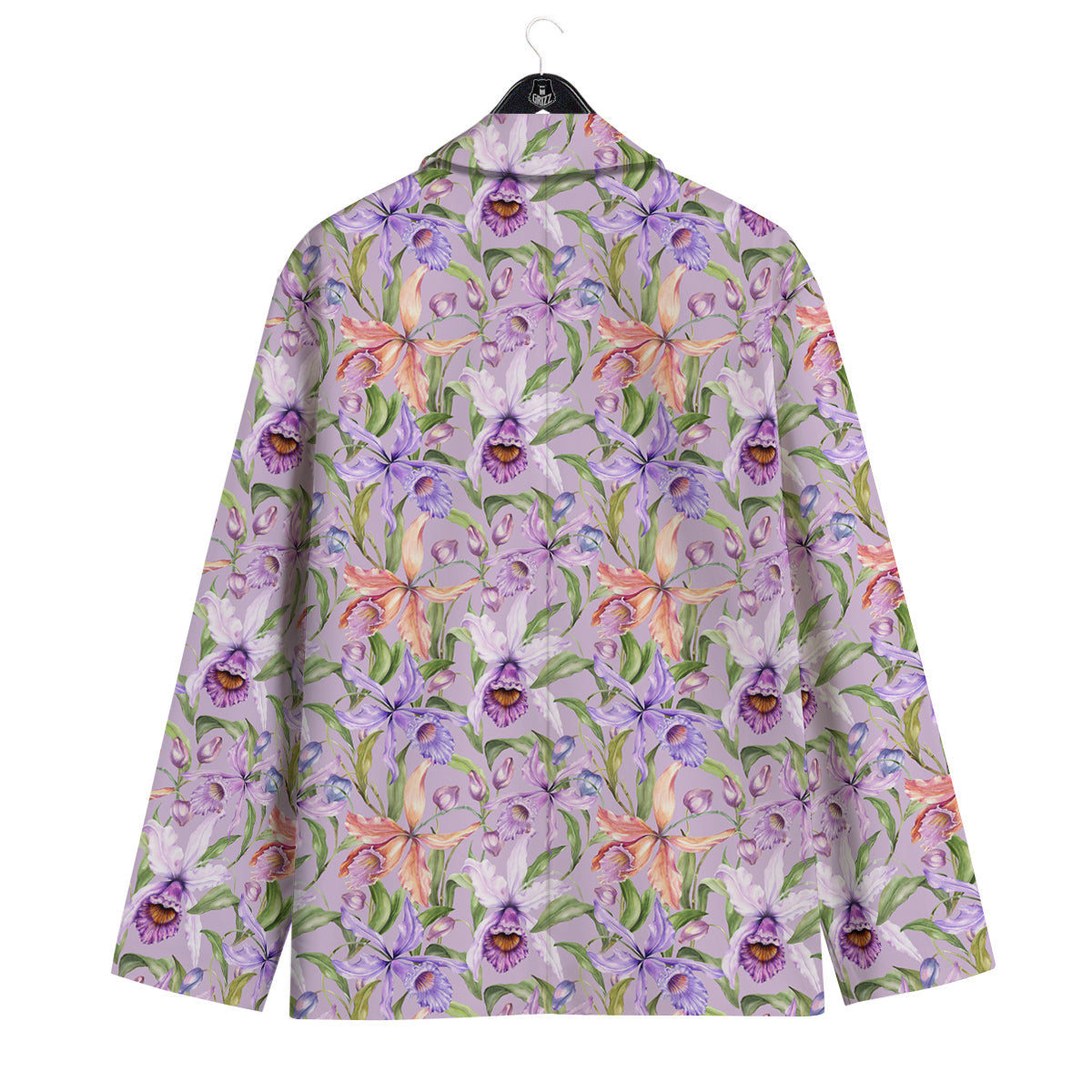 Cattleya Colorful Watercolor Print Men's Sport Coat-grizzshop